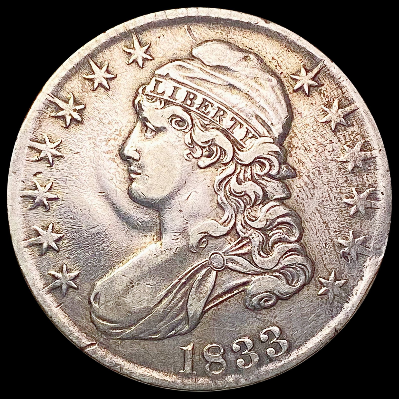 1833 Capped Bust Half Dollar LIGHTLY CIRCULATED (1 of 2)