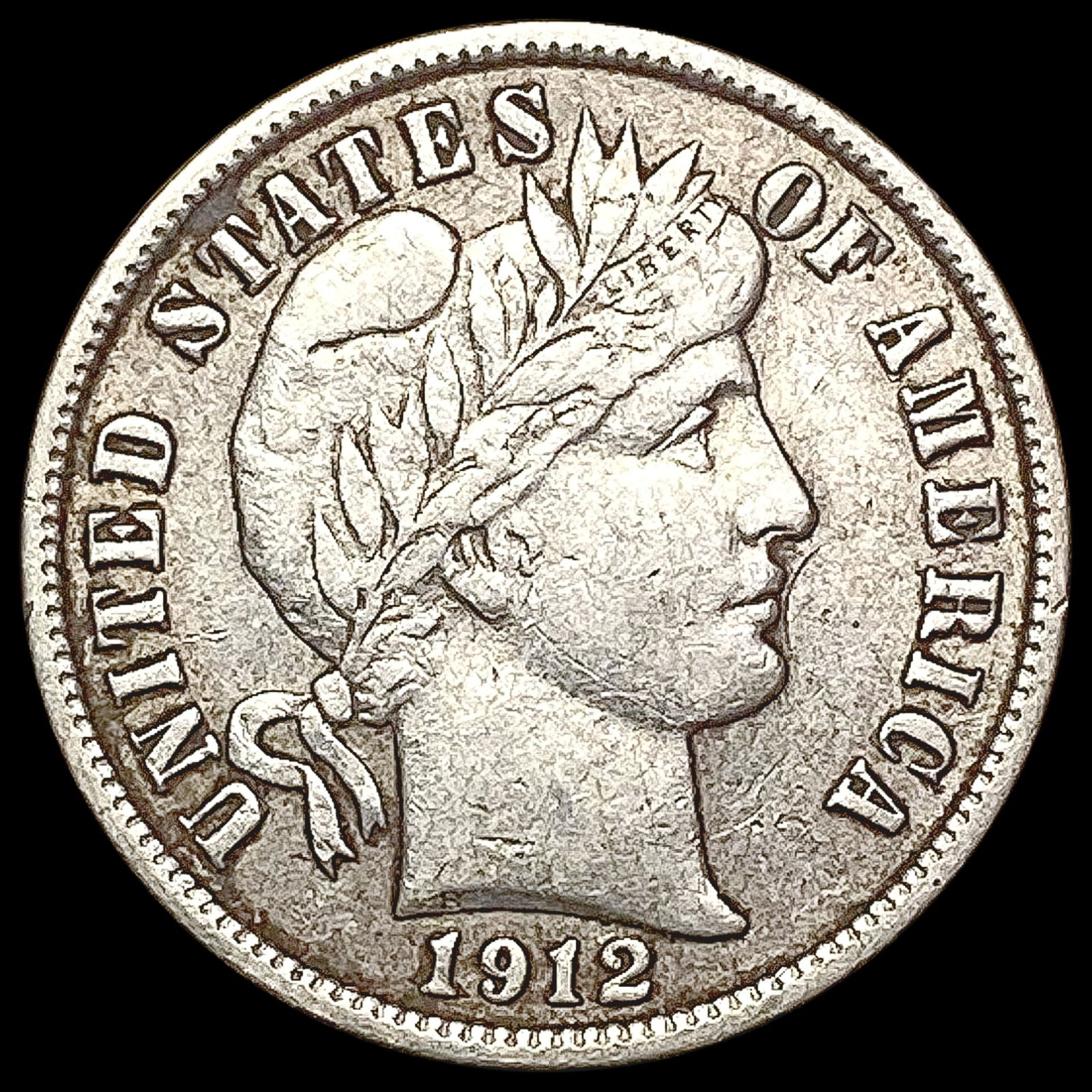 1912-D Barber Dime CLOSELY UNCIRCULATED (1 of 2)