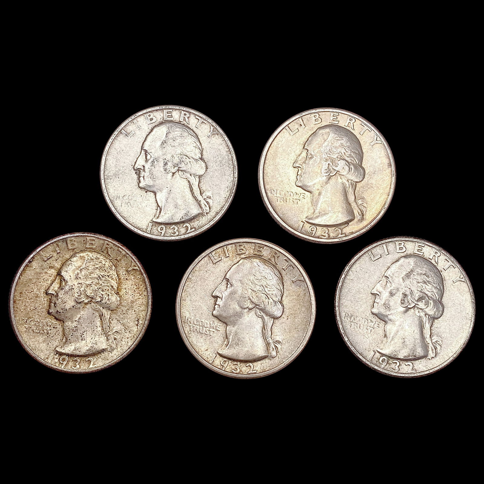 1932 Washington Quarter Lot (5) HIGH GRADE (1 of 2)