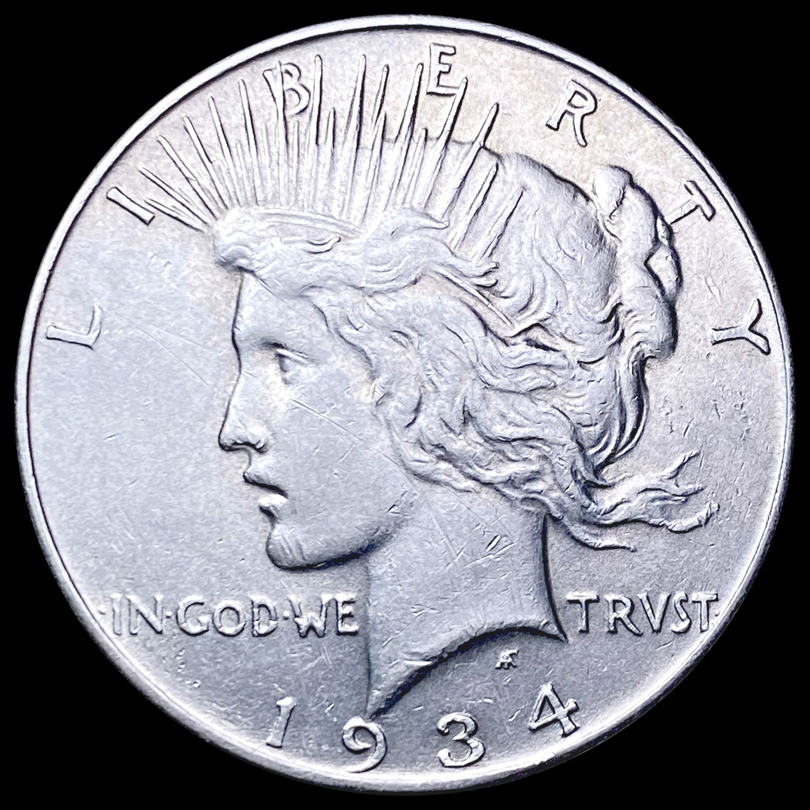 1934 Silver Peace Dollar NEARLY UNCIRCULATED (1 of 2)