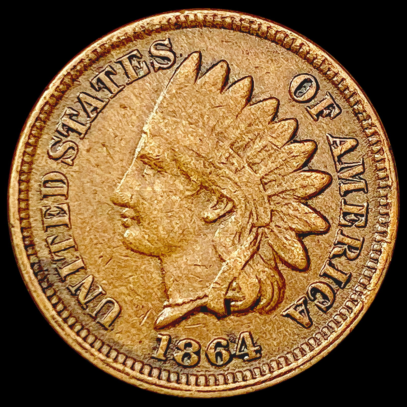 1864 Indian Head Cent CLOSELY UNCIRCULATED (1 of 2)