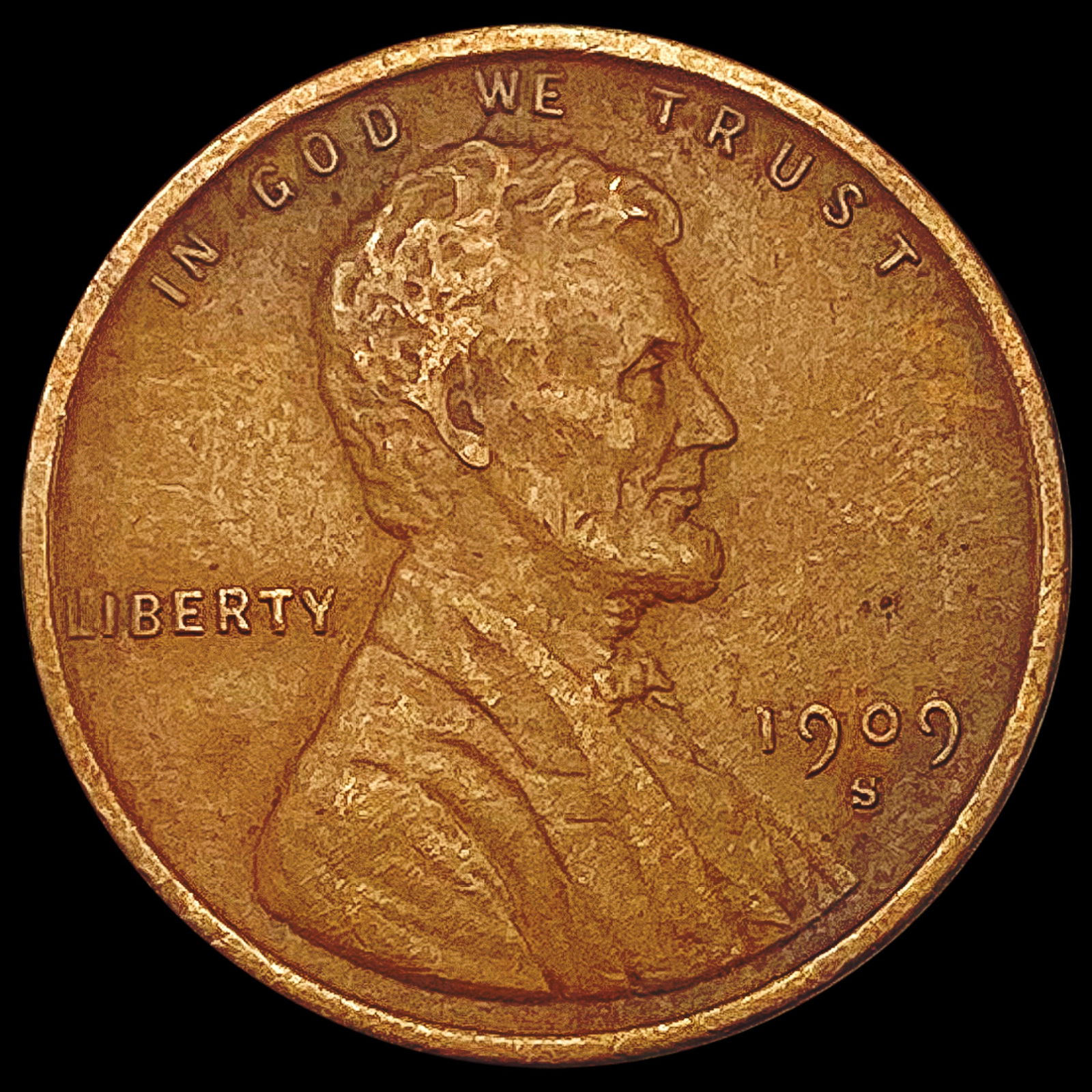1909 Wheat Cent ABOUT UNCIRCULATED (1 of 2)