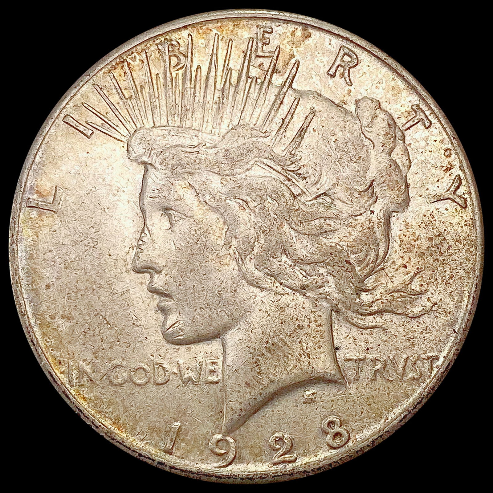 1928-S Silver Peace Dollar NEARLY UNCIRCULATED (1 of 2)