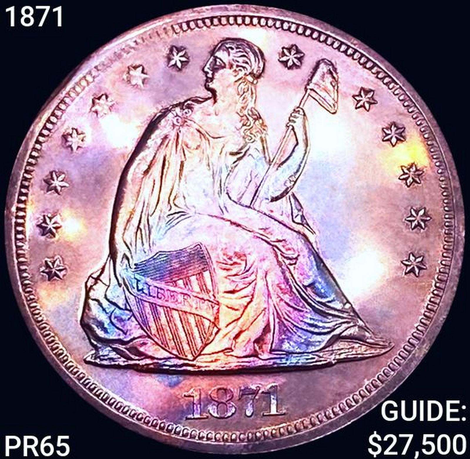 1871 Seated Liberty Dollar GEM PROOF (1 of 2)