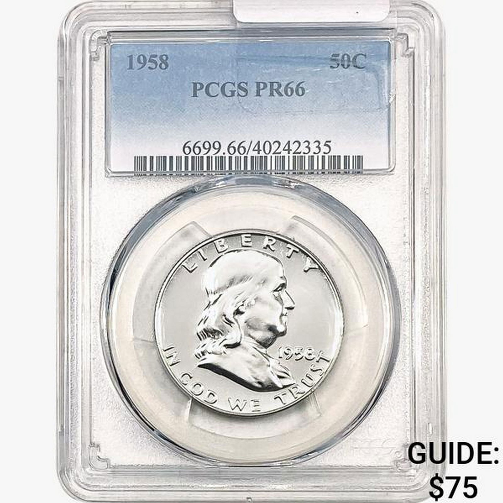 1958 Franklin Half Dollar PCGS PR66 (1 of 2)