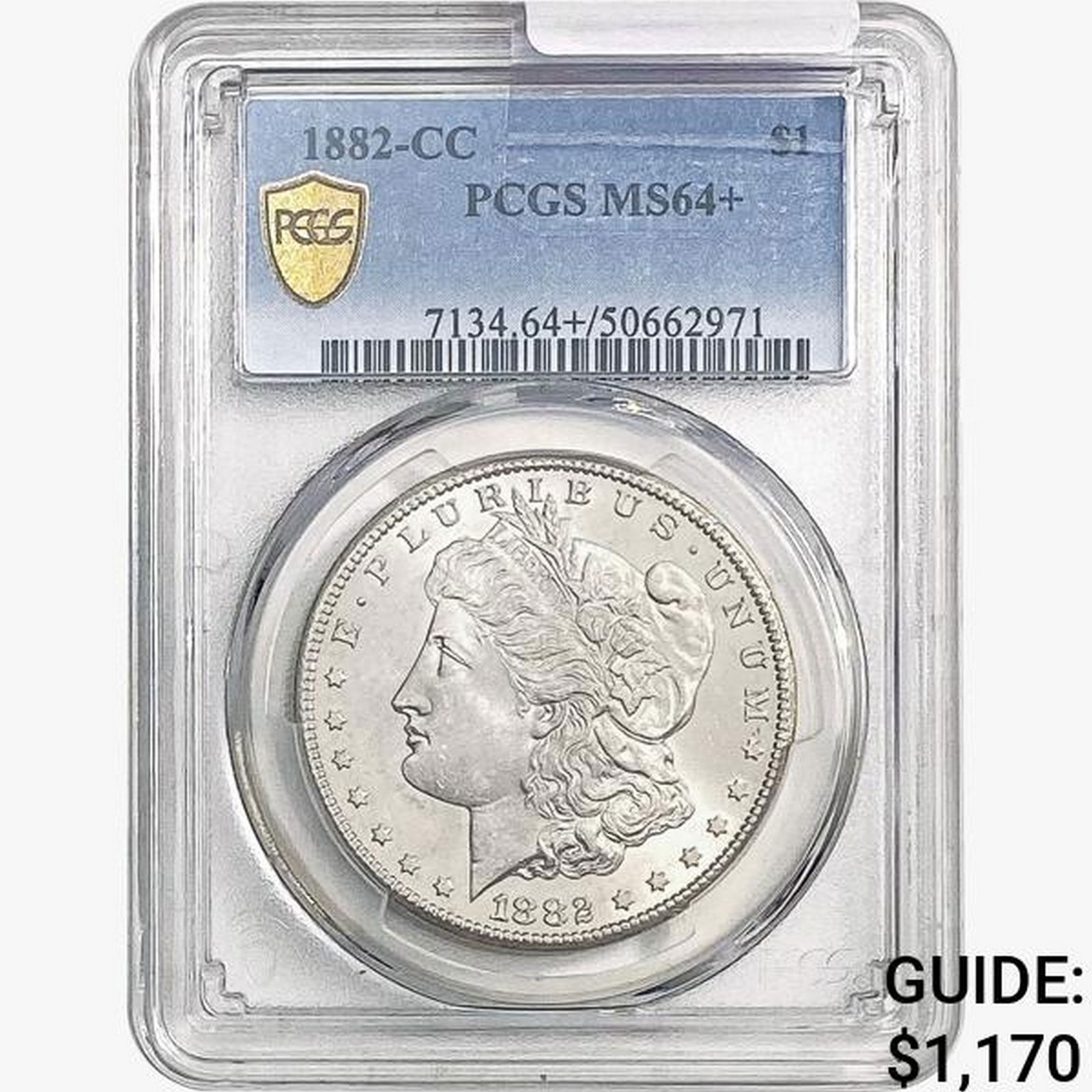 1882-CC Morgan Silver Dollar PCGS MS64+ (1 of 2)