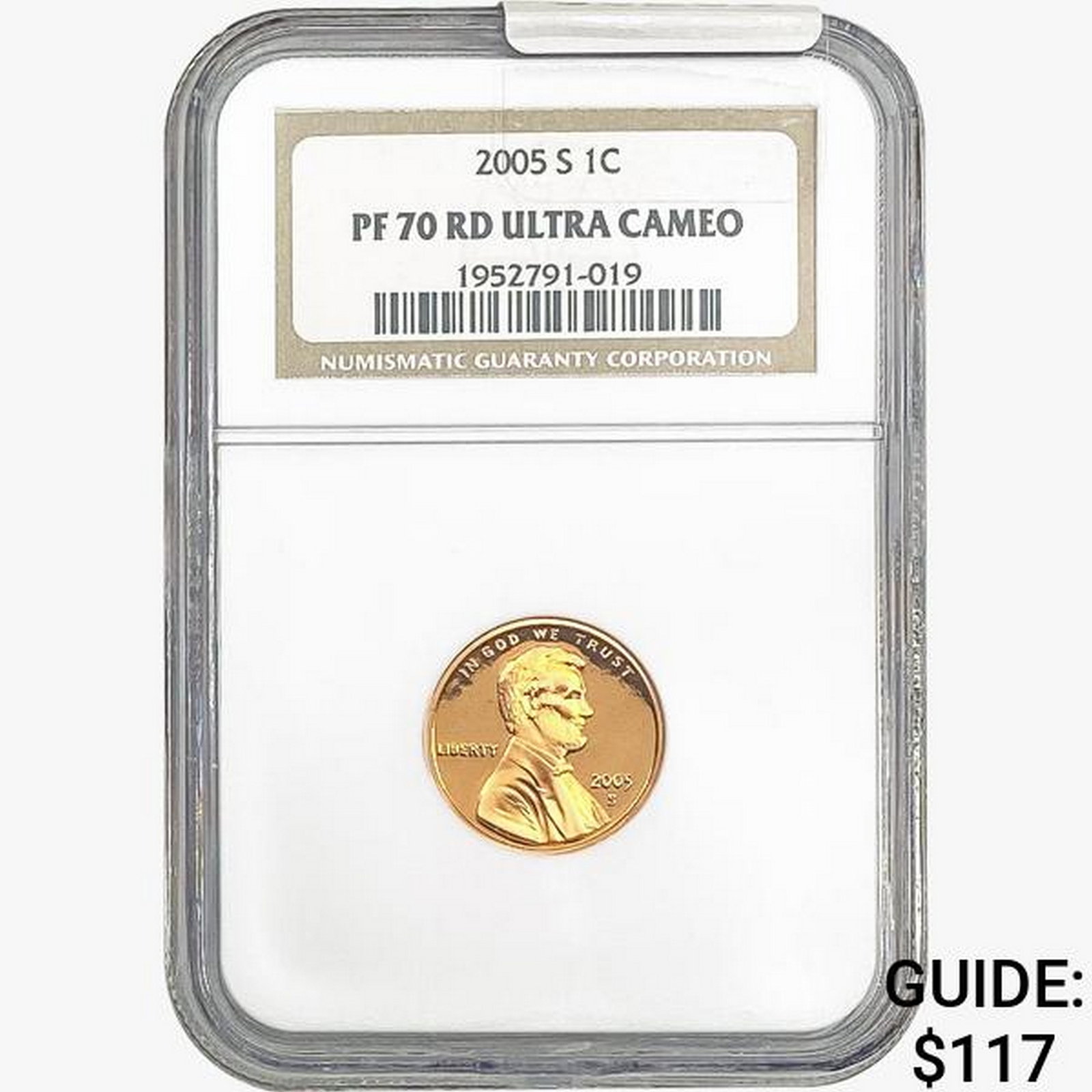 2005-S Lincoln Memorial Cent NGC PF70 RD UC: 2005-S Lincoln Memorial Cent NGC PF70 RD UC