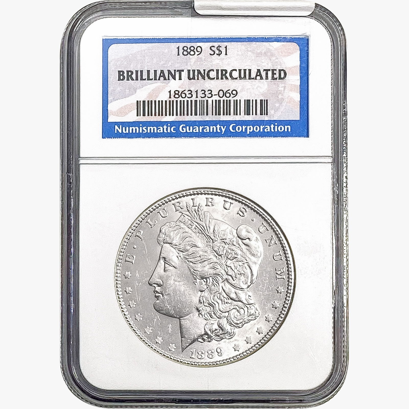 1889 Morgan Silver Dollar N BU (1 of 2)