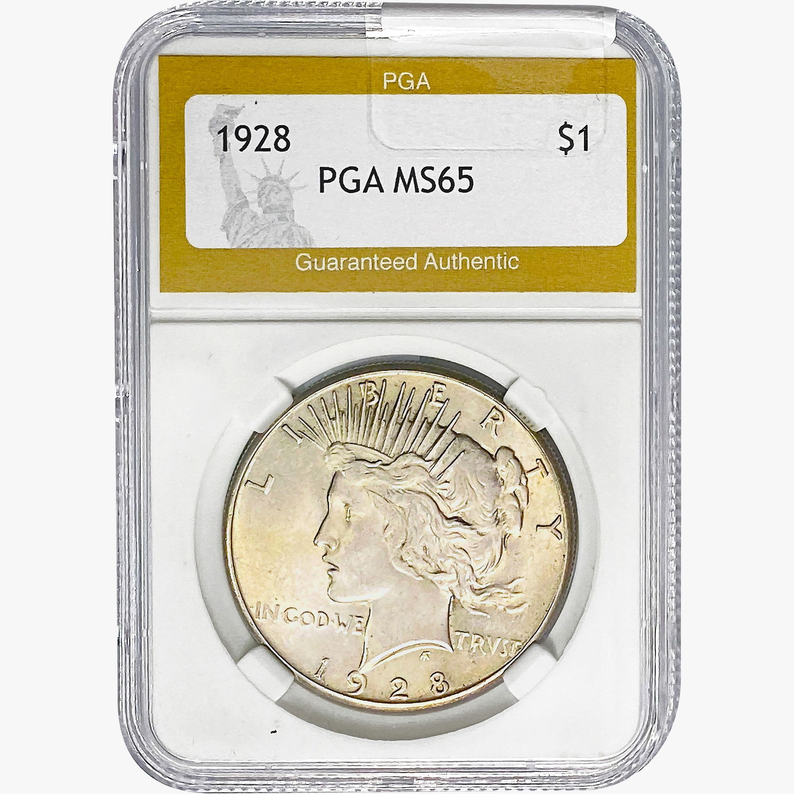 1928 Silver Peace Dollar PGA MS65 (1 of 2)