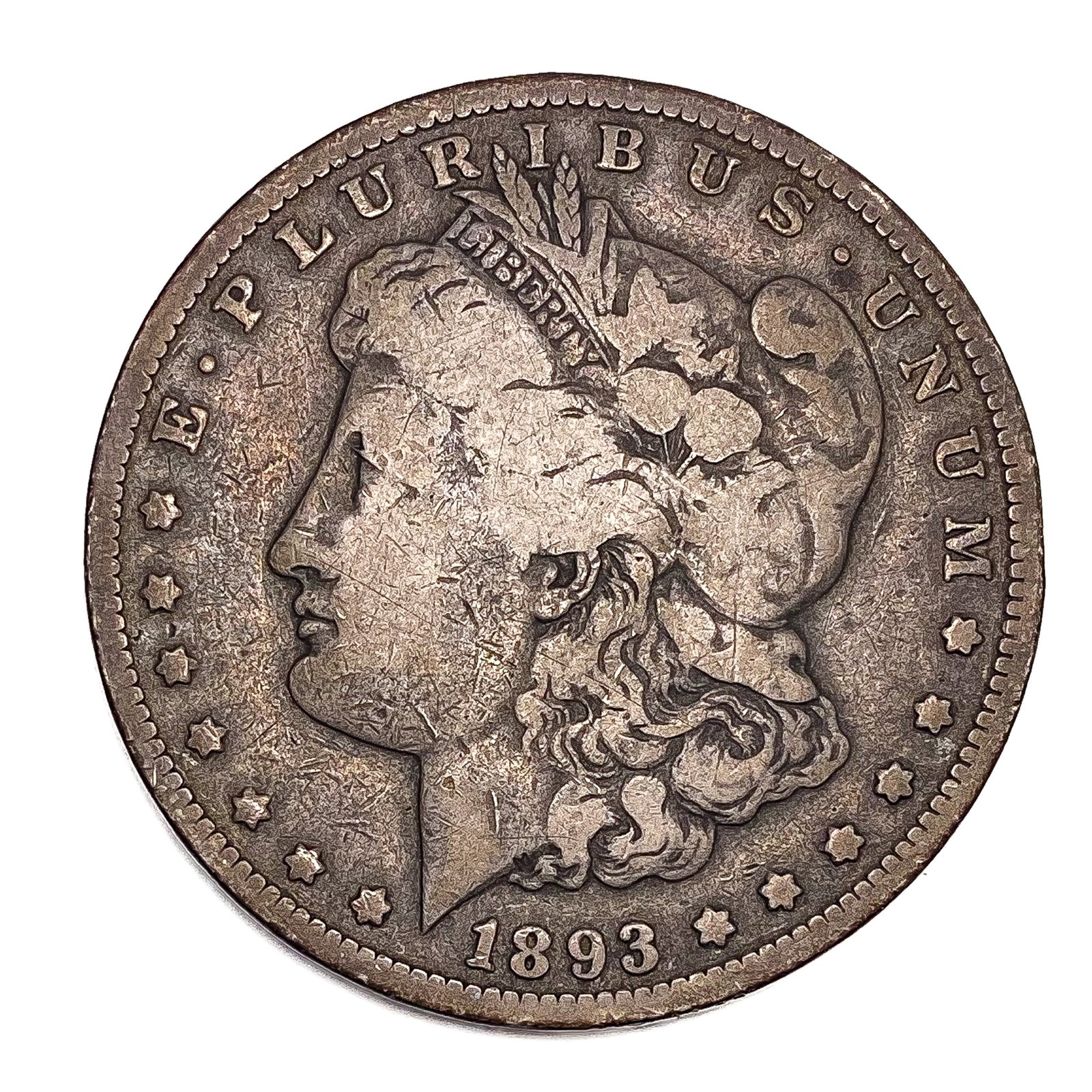 1893-CC Morgan Silver Dollar NICELY CIRCULATED (1 of 2)