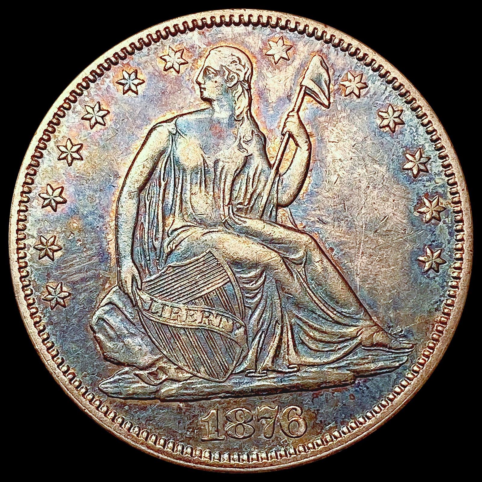 1876 Seated Liberty Half Dollar CLOSELY UNCIRCULATED (1 of 2)