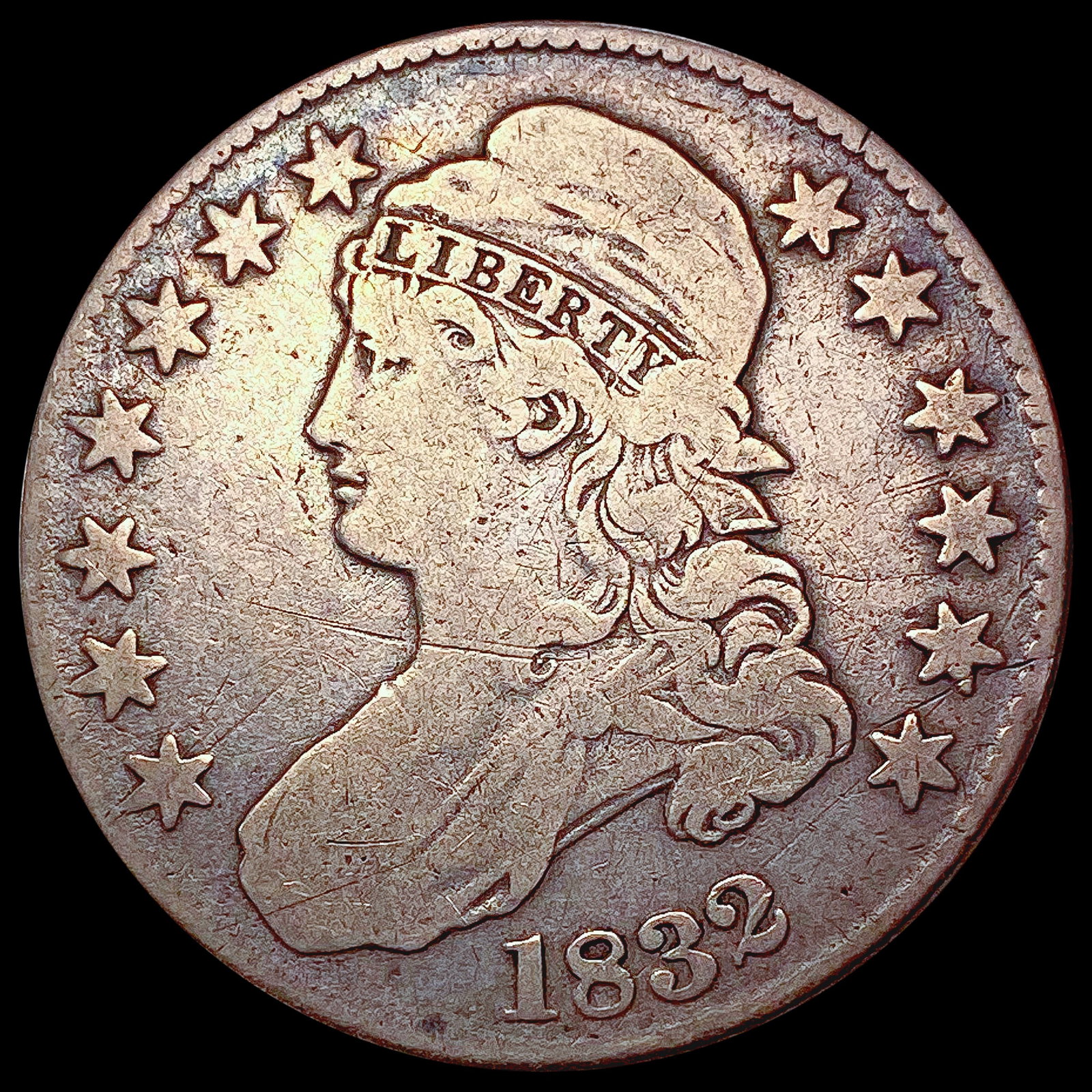 1832 Capped Bust Half Dollar LIGHTLY CIRCULATED: 1832 Capped Bust Half Dollar LIGHTLY CIRCULATED