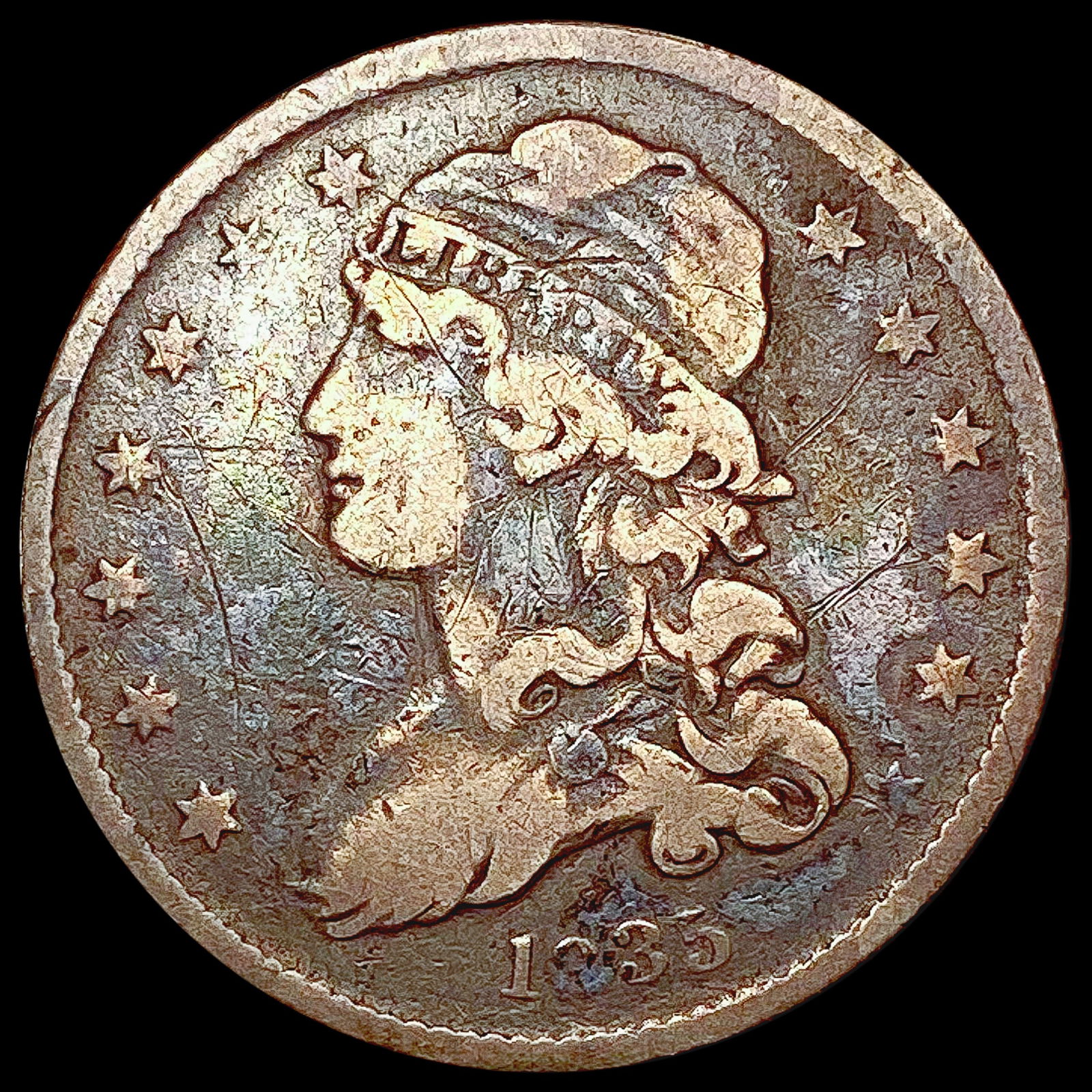 1835 Capped Bust Quarter NICELY CIRCULATED (1 of 2)