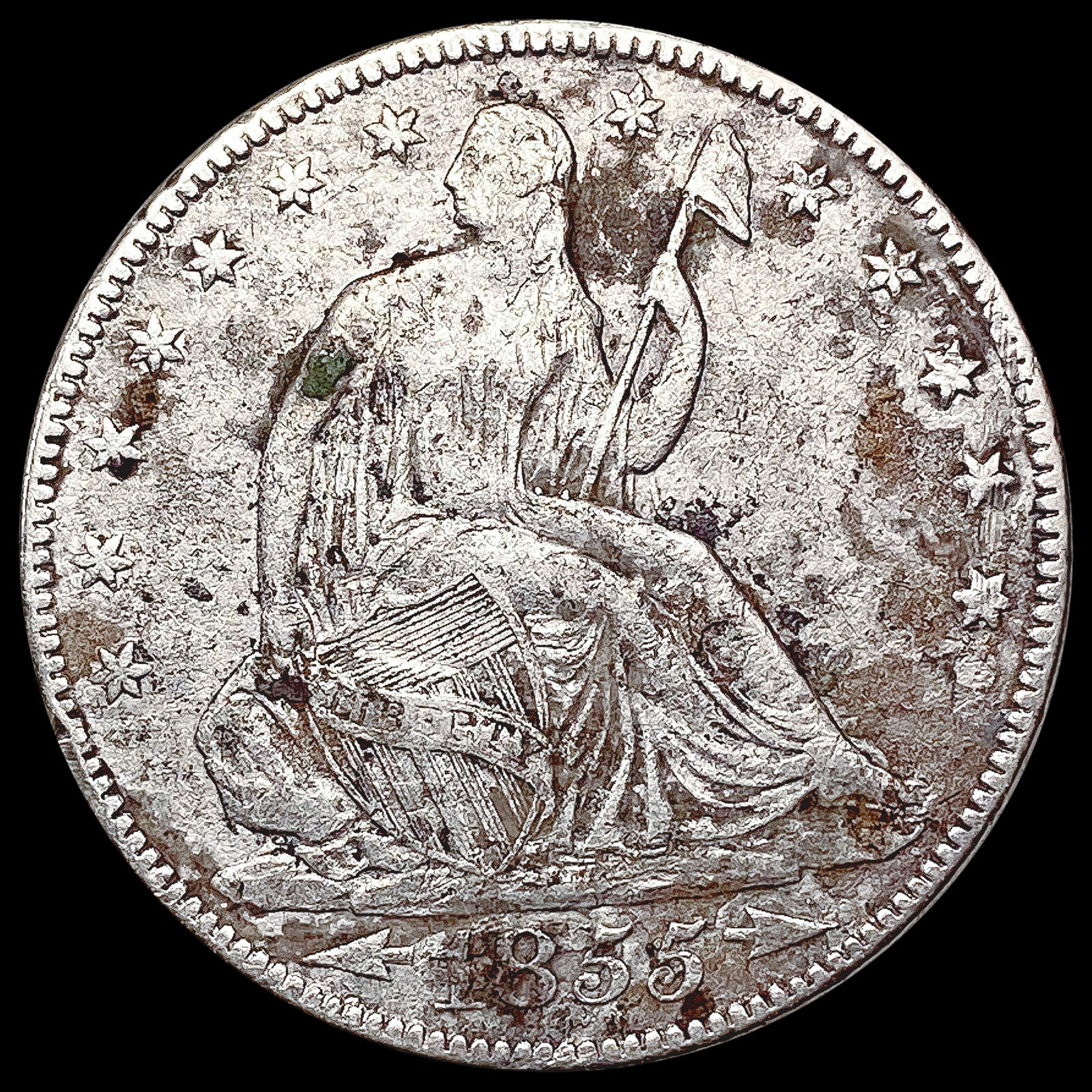 1855-O Arrows Seated Liberty Half Dollar NEARLY UNCIRCULATED (1 of 2)