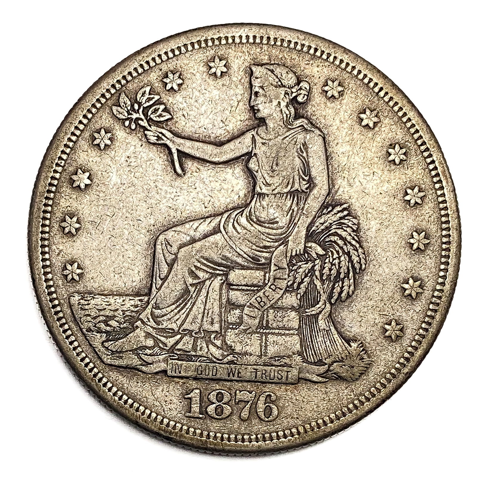 1876-S Silver Trade Dollar Fine (1 of 2)