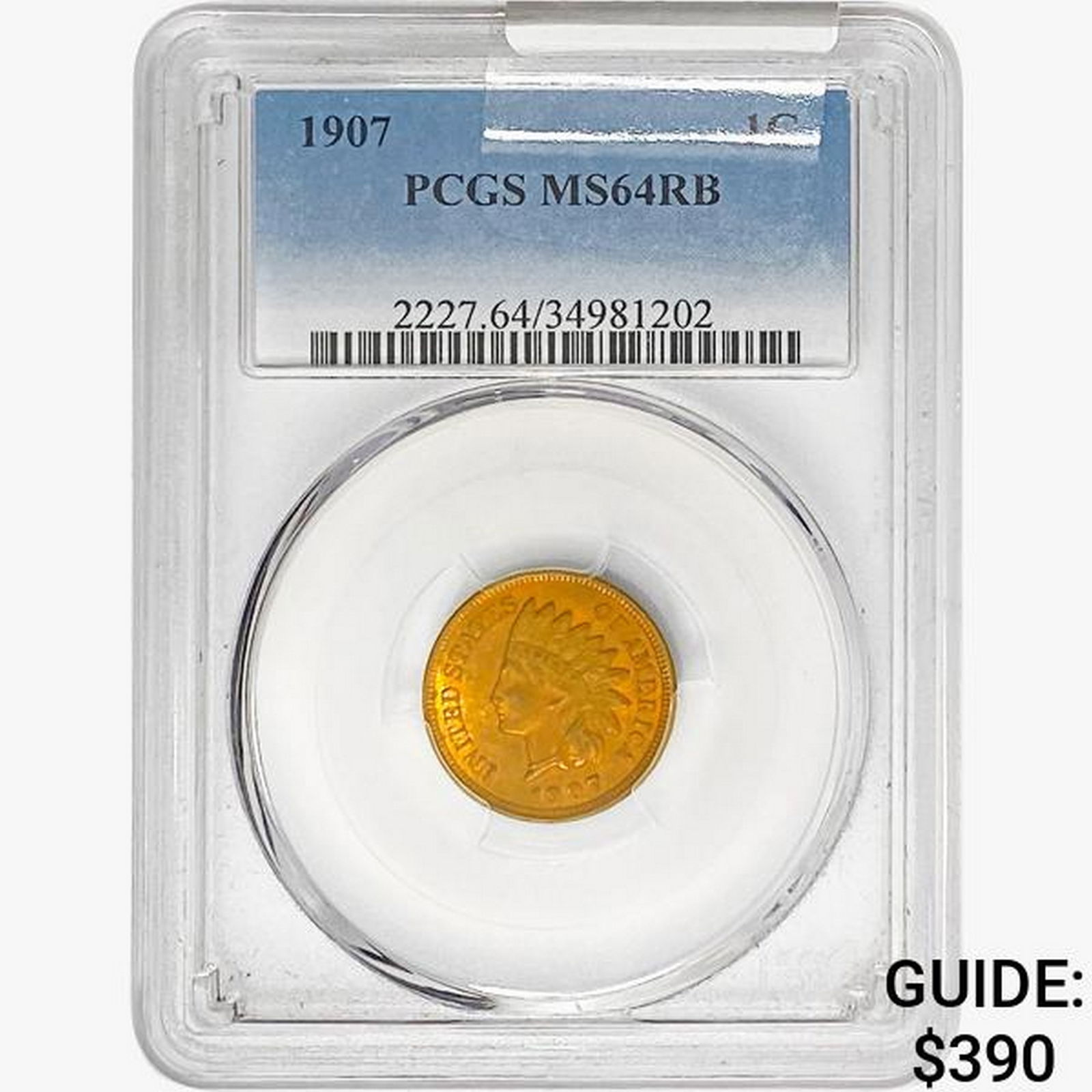 1907 Indian Head Cent PCGS MS64 RB (1 of 2)