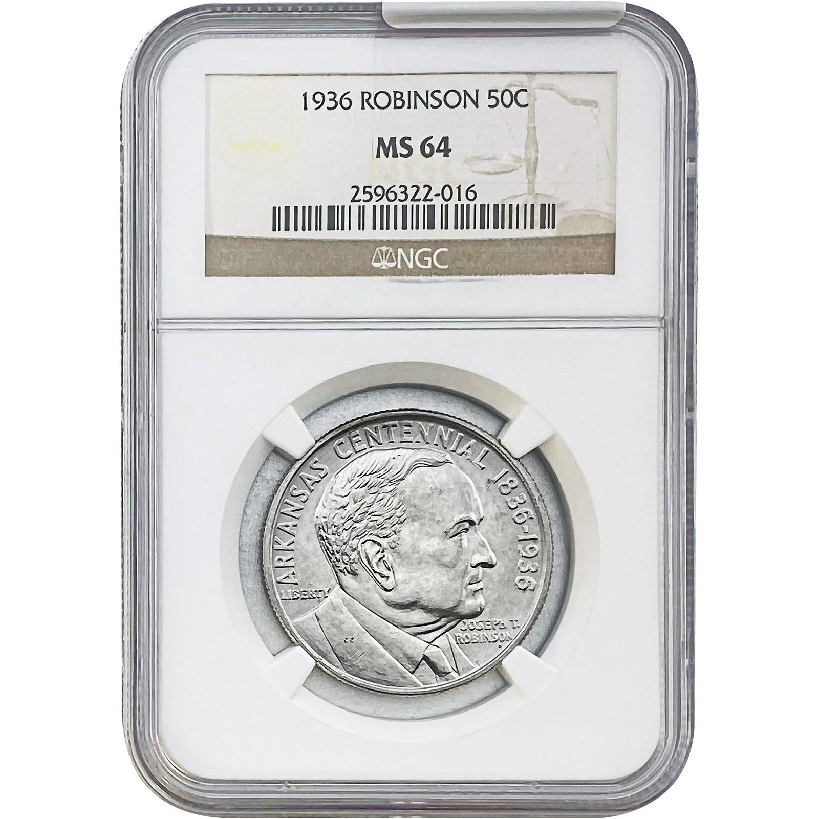 1936 Robinson Half Dollar NGC MS64 (1 of 2)