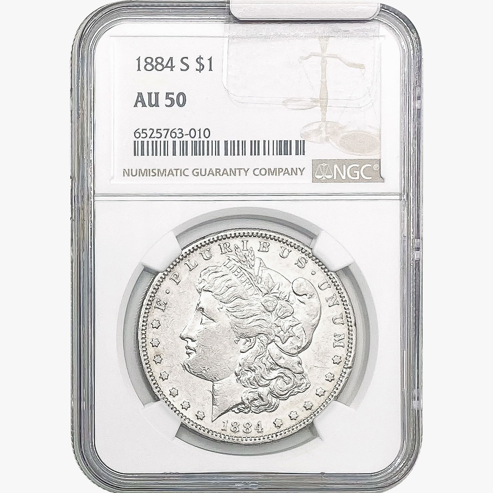 1884-S Morgan Silver Dollar NGC AU50 (1 of 2)