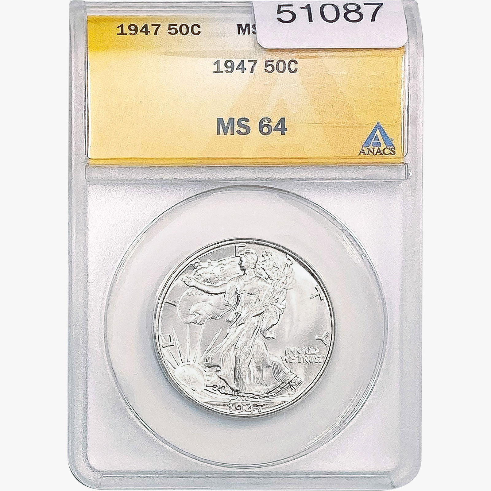 1947 Walking Liberty Half Dollar ANACS MS64 (1 of 2)