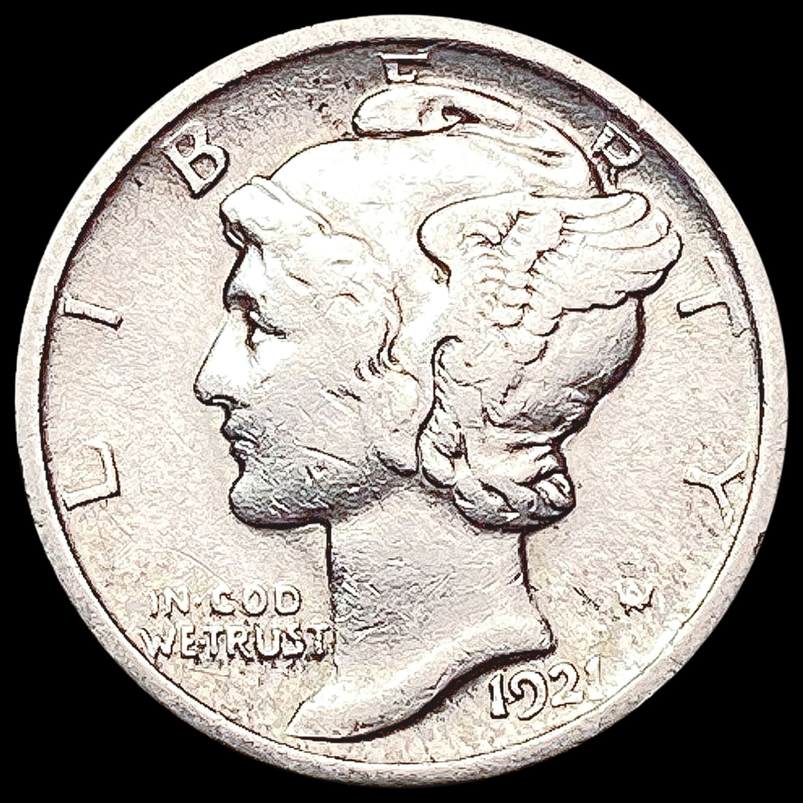 1921 Mercury Dime NEARLY UNCIRCULATED (1 of 2)