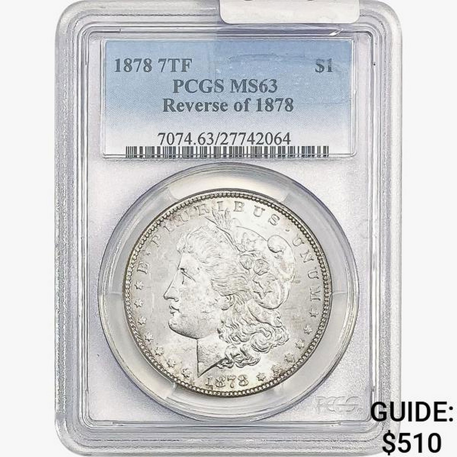 1878 REV78 Morgan Silver Dollar PCGS MS63 (1 of 2)