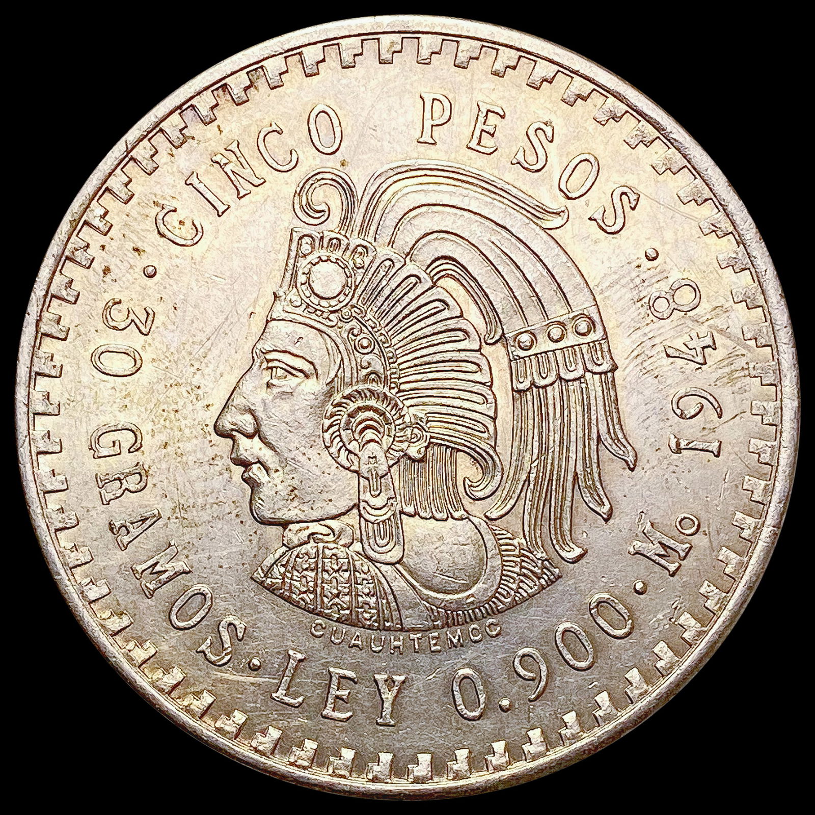 1948 Mexico Cinco Pesos UNCIRCULATED (1 of 2)