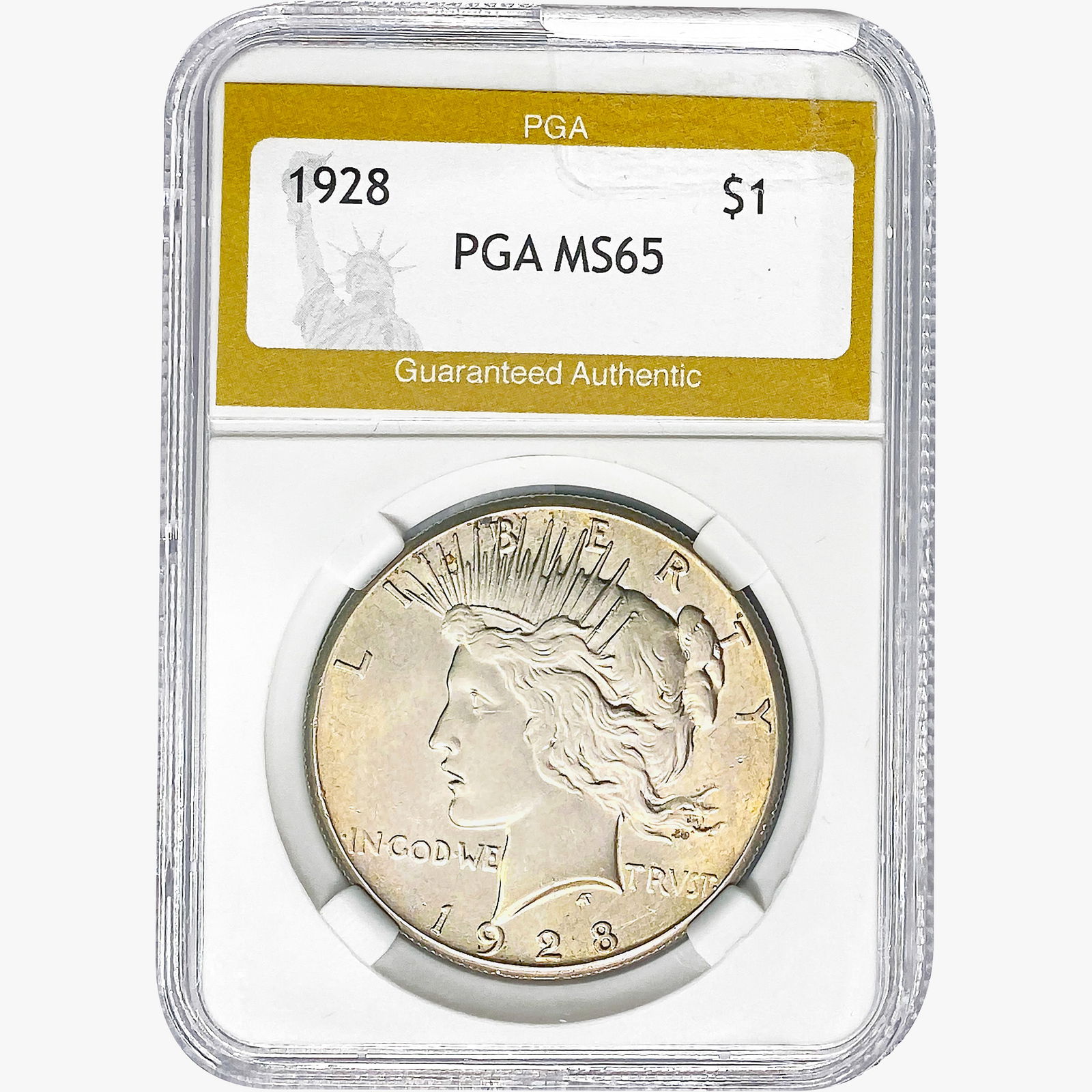 1928 Silver Peace Dollar PGA MS65 (1 of 2)