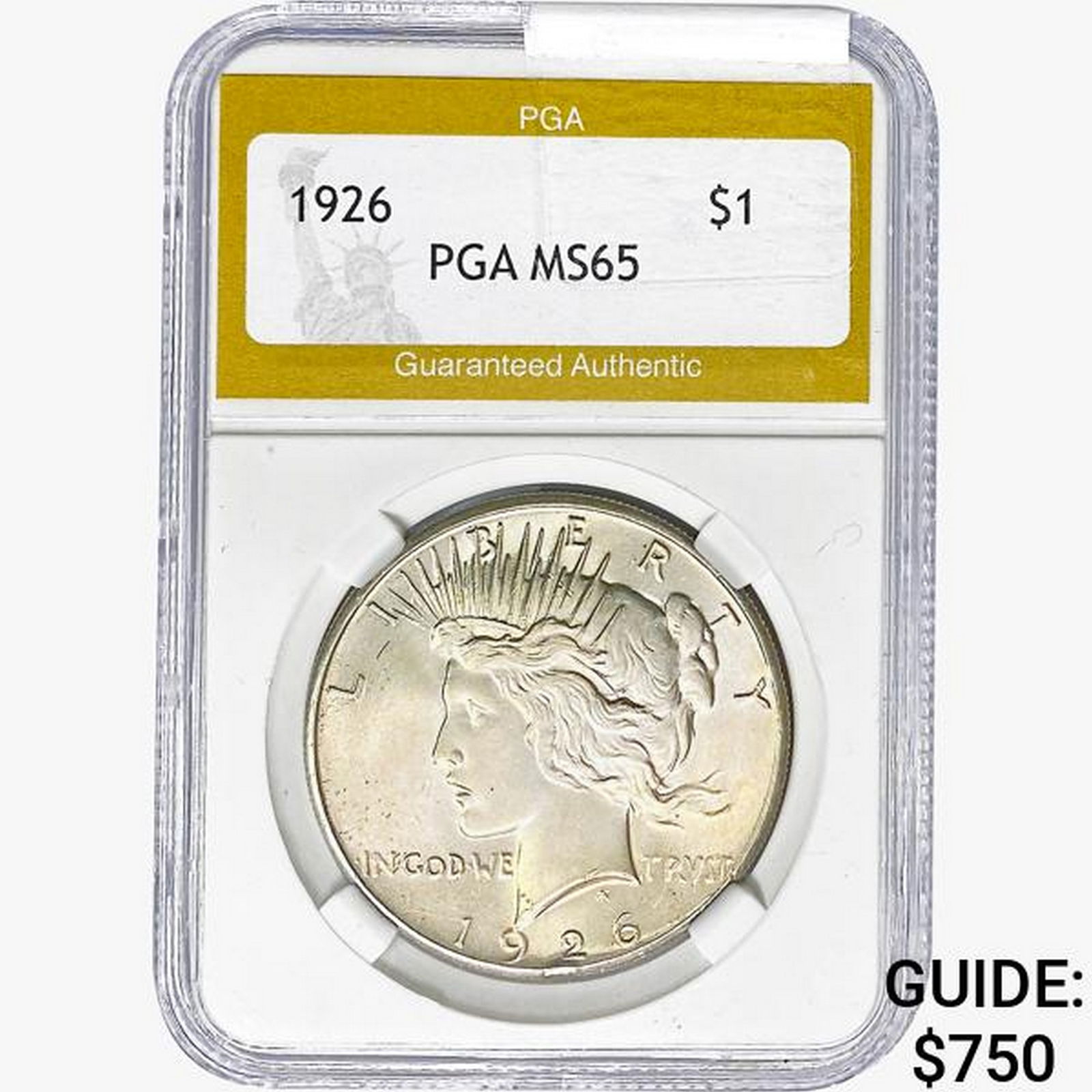 1926 Silver Peace Dollar PGA MS65 (1 of 2)
