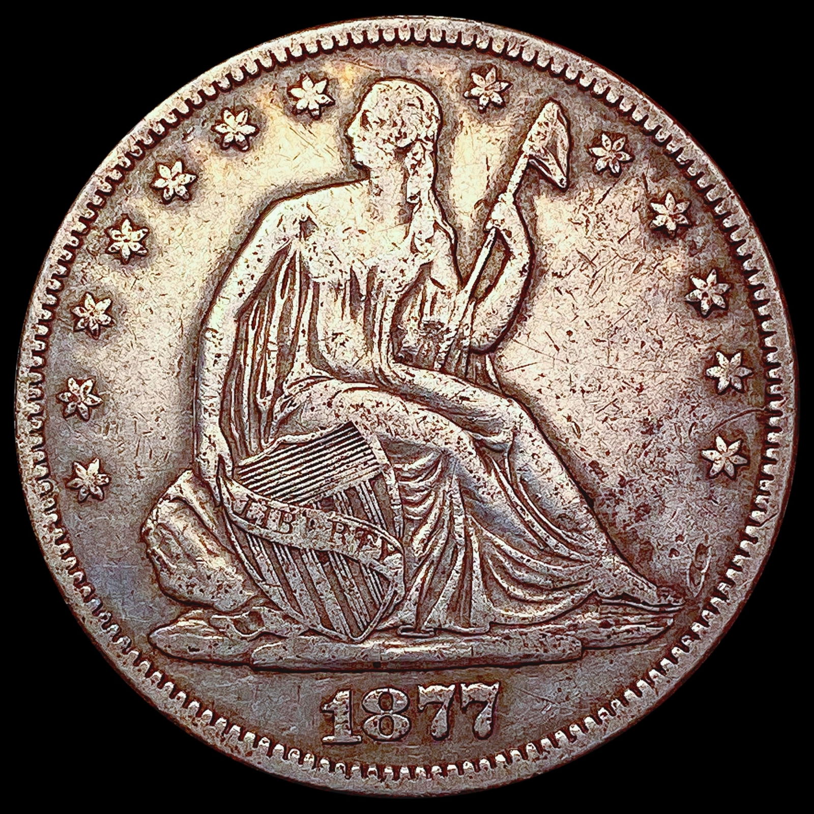 1877 Seated Liberty Half Dollar NEARLY UNCIRCULATED (1 of 2)