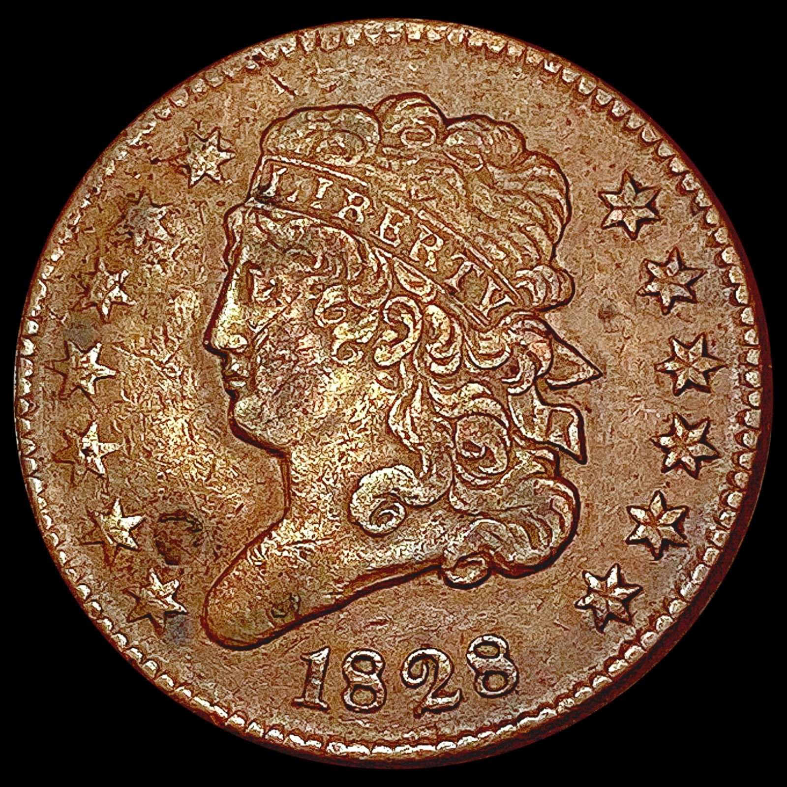 1828 Classic Head Half Cent CLOSELY UNCIRCULATED (1 of 2)