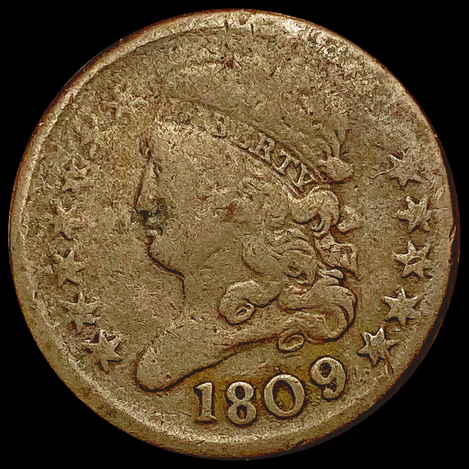 1809 Classic Head Half Cent NICELY CIRCULATED (1 of 2)