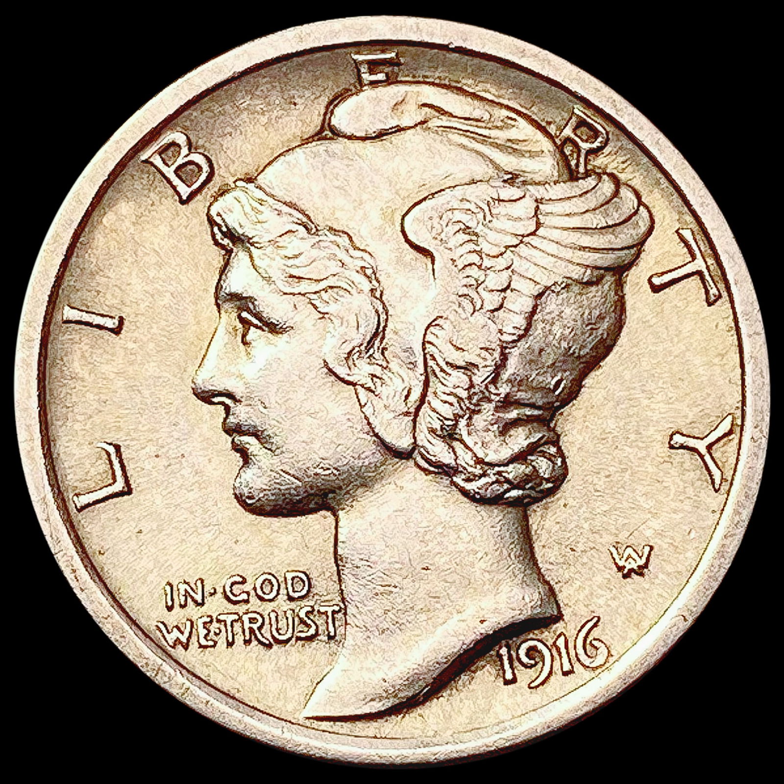 1916 FSB Mercury Dime UNCIRCULATED (1 of 2)