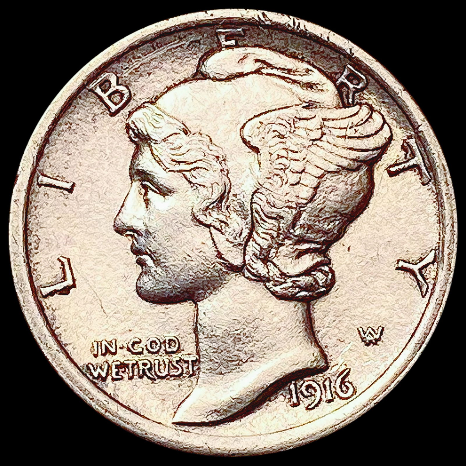 1916 Mercury Dime UNCIRCULATED (1 of 2)