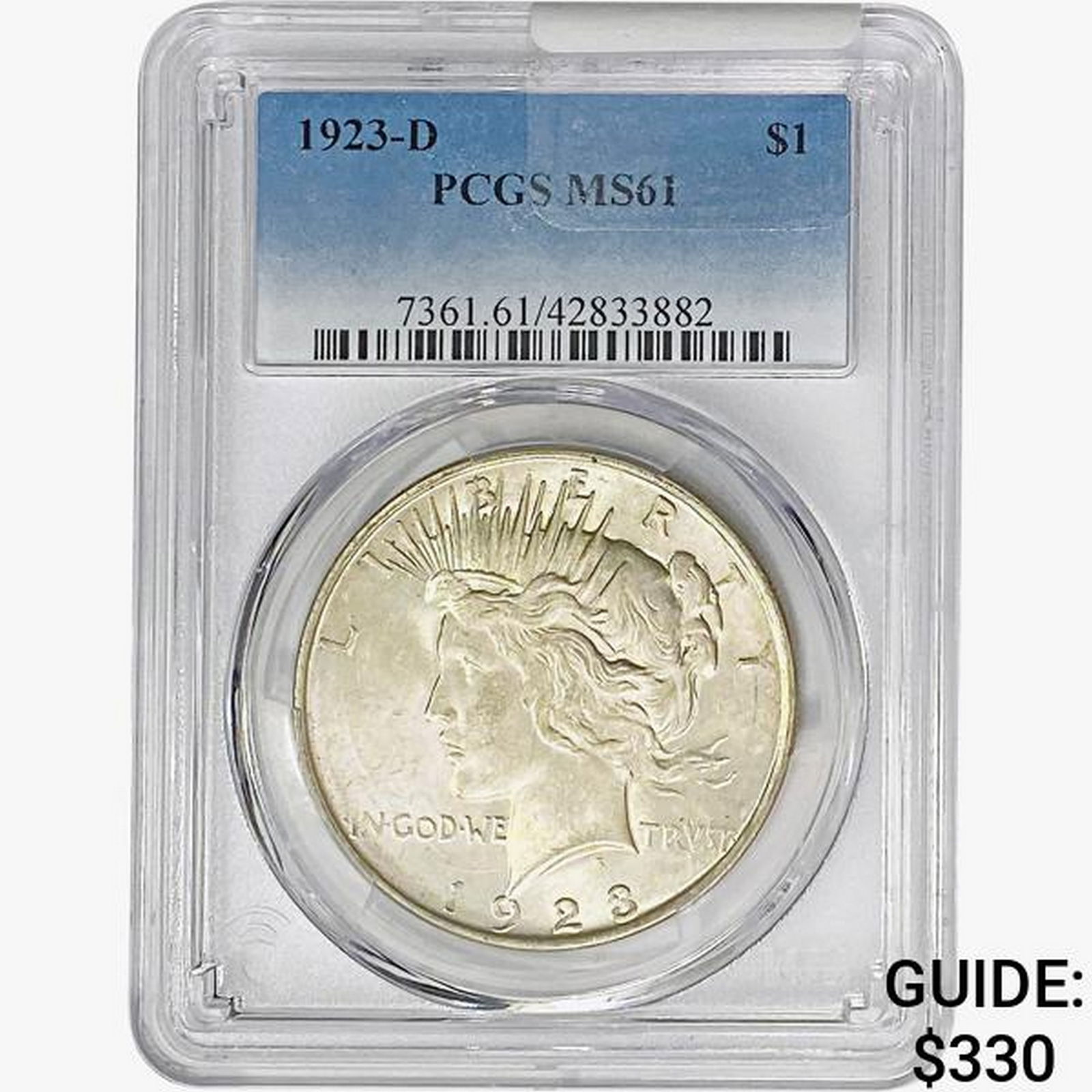 1923-D Silver Peace Dollar PCGS MS61 (1 of 2)
