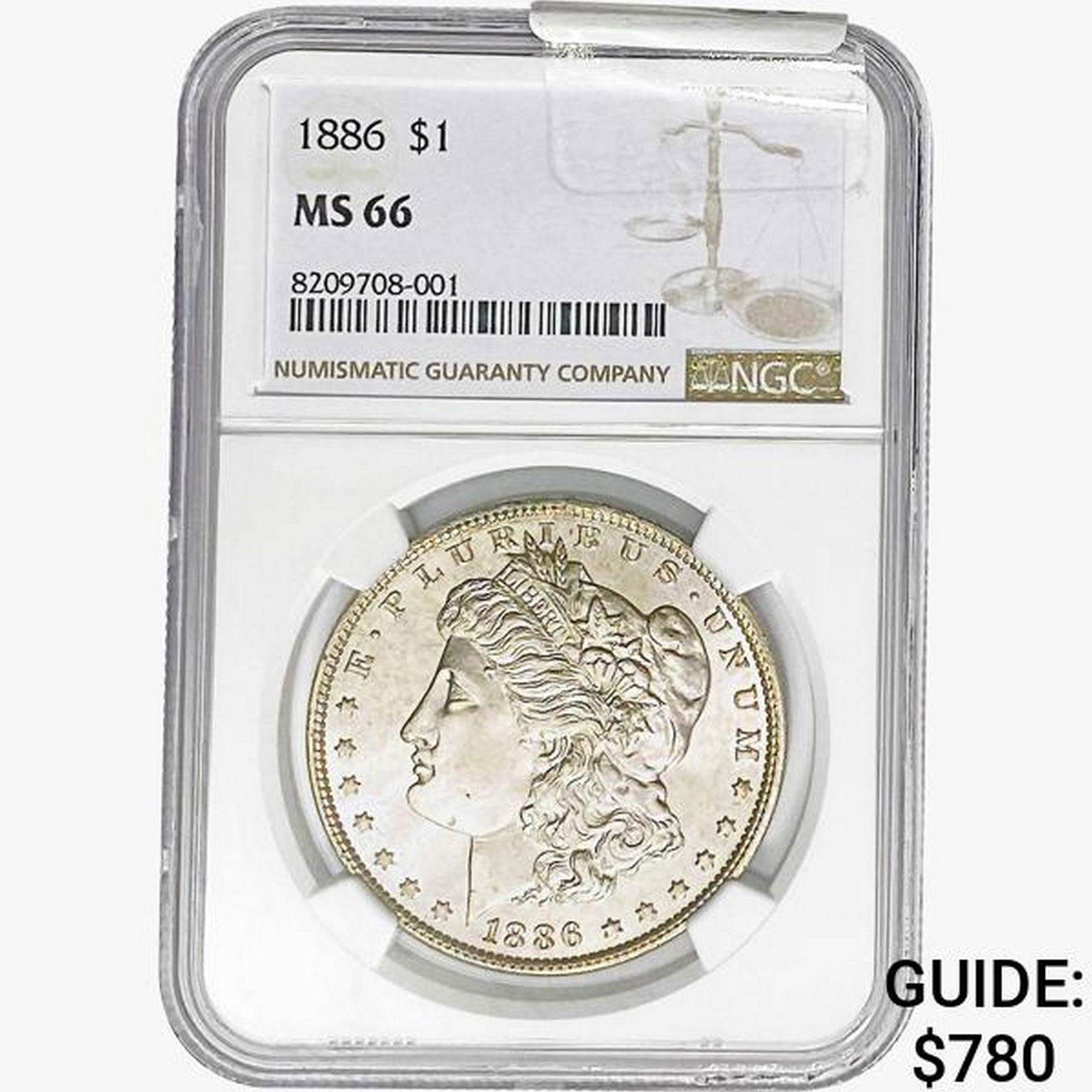 1886 Morgan Silver Dollar NGC MS66 (1 of 2)