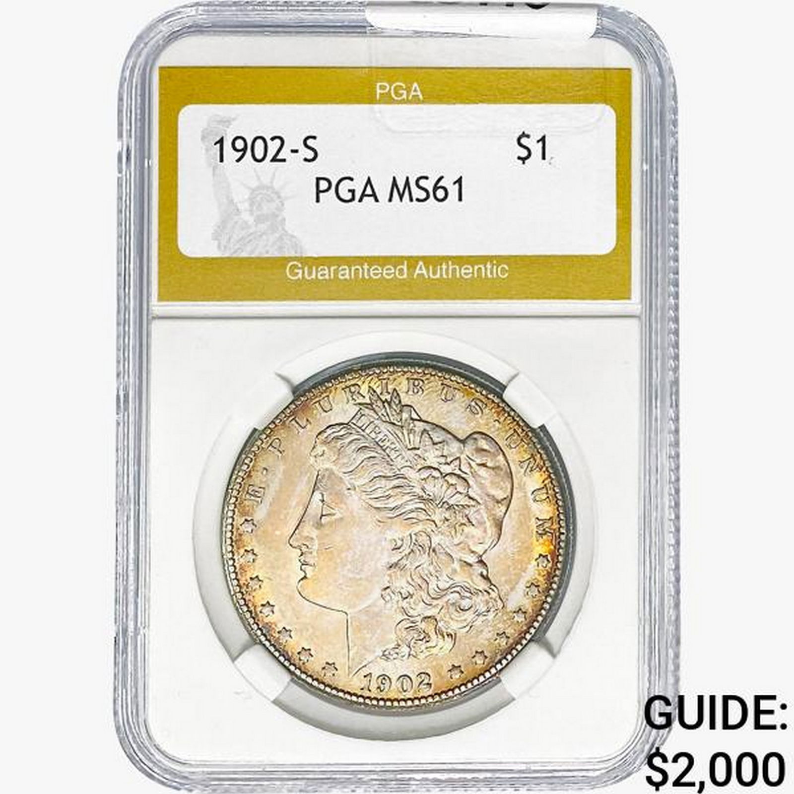 1902-S Morgan Silver Dollar PGA MS61 (1 of 2)