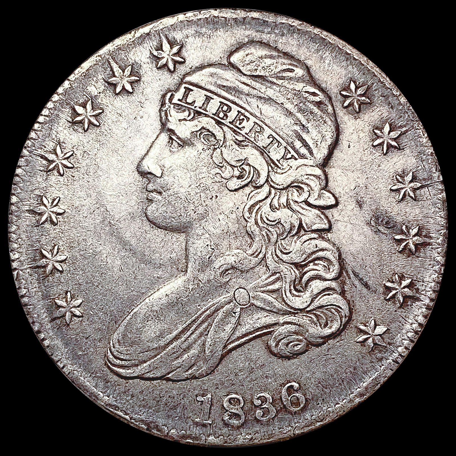 1836 Capped Bust Half Dollar CLOSELY UNCIRCULATED (1 of 2)