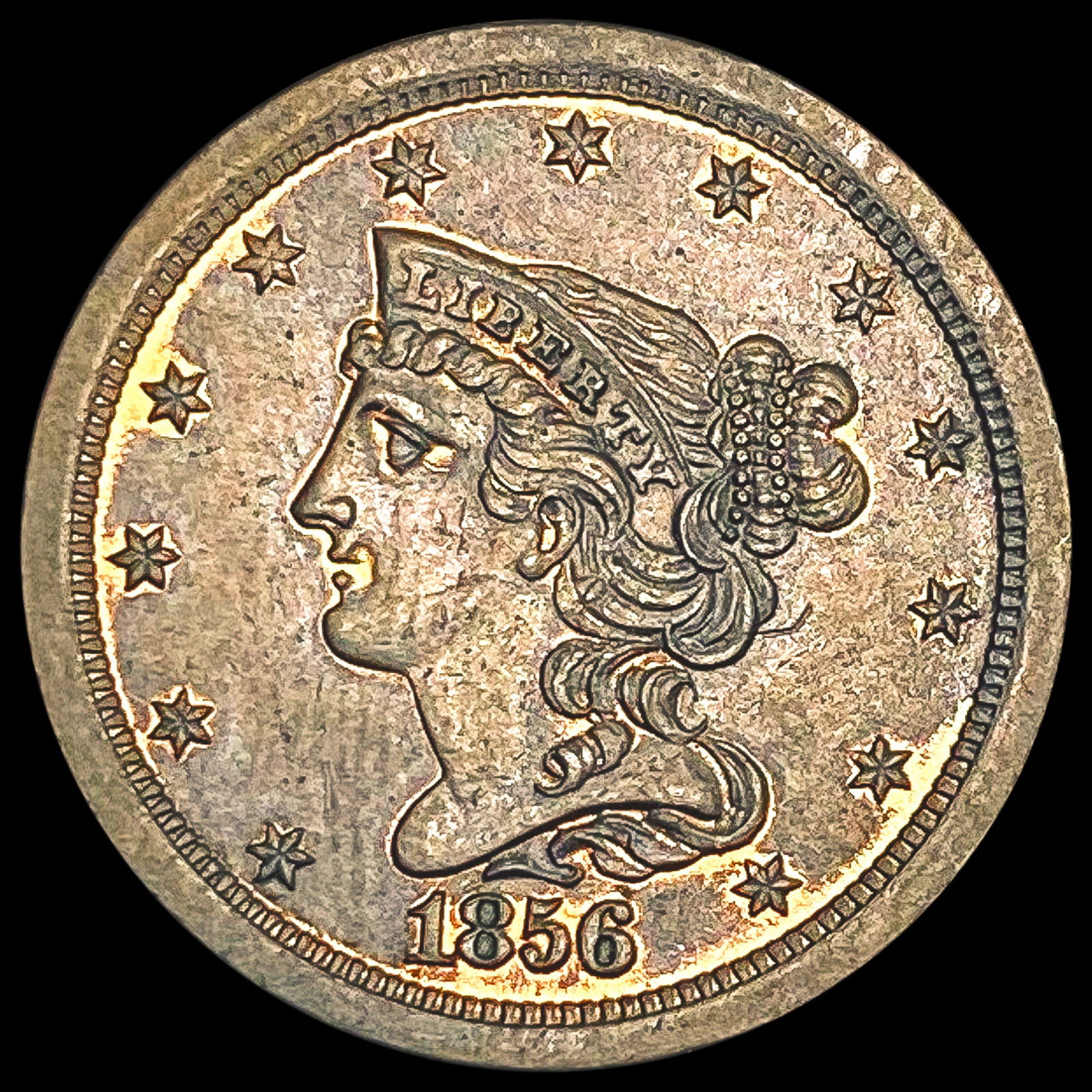 1856 Braided Hair Half Cent UNCIRCULATED (1 of 2)