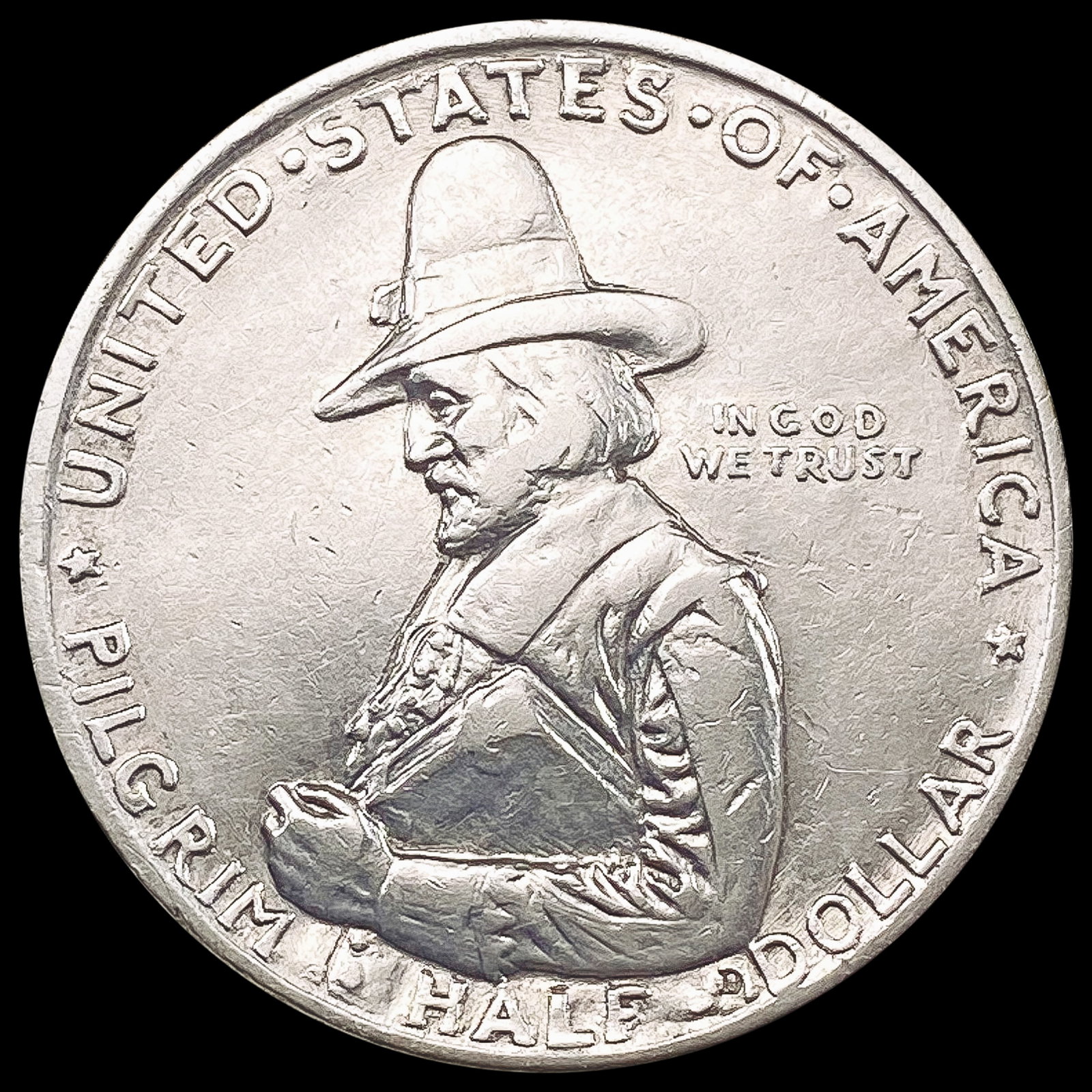 1920 Pilgrim Half Dollar NEARLY UNCIRCULATED: 1920 Pilgrim Half Dollar NEARLY UNCIRCULATED