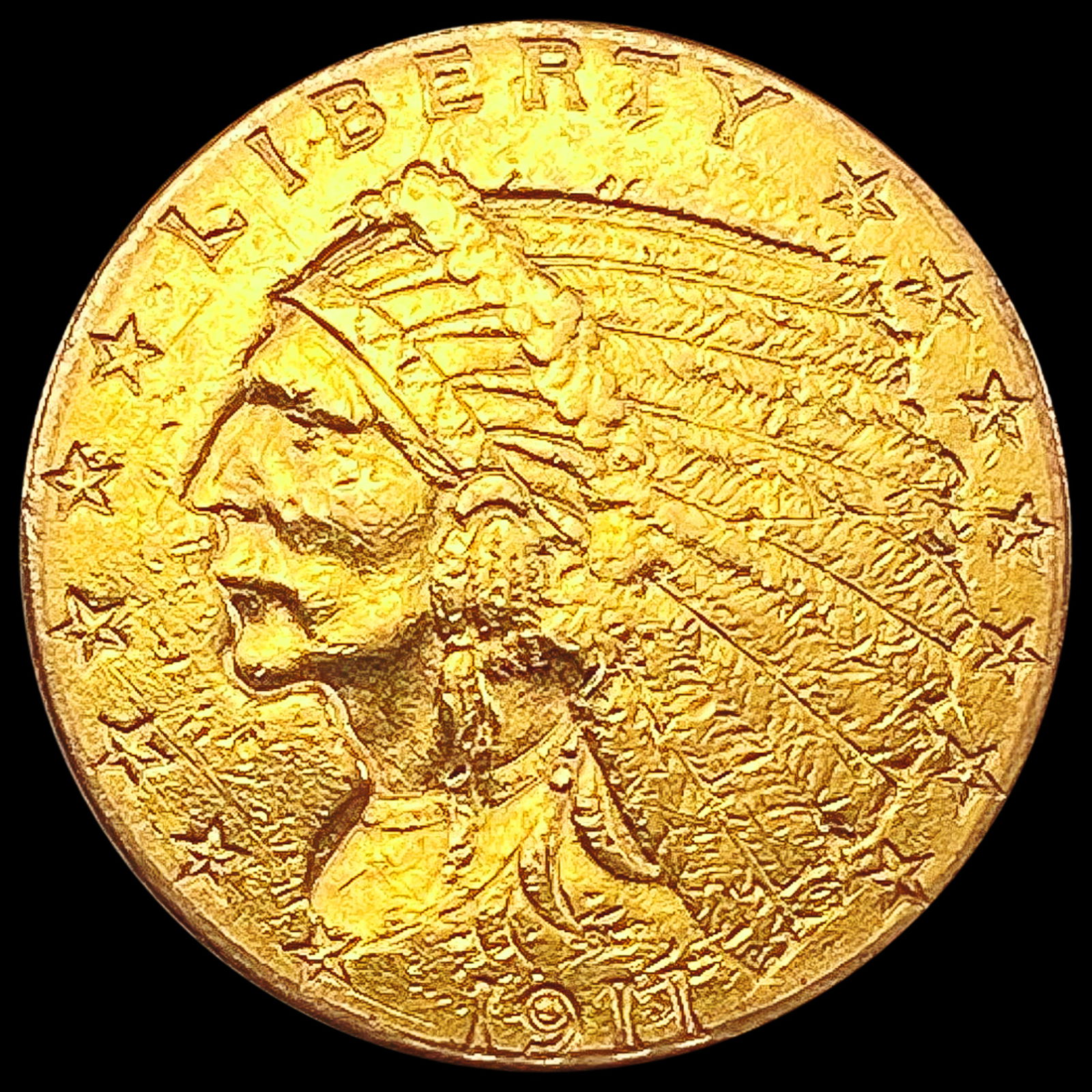 1911 $2.50 Gold Quarter Eagle NEARLY UNCIRCULATED (1 of 2)
