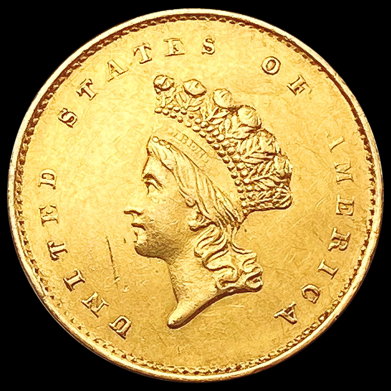 1854 Rare Gold Dollar CLOSELY UNCIRCULATED (1 of 2)