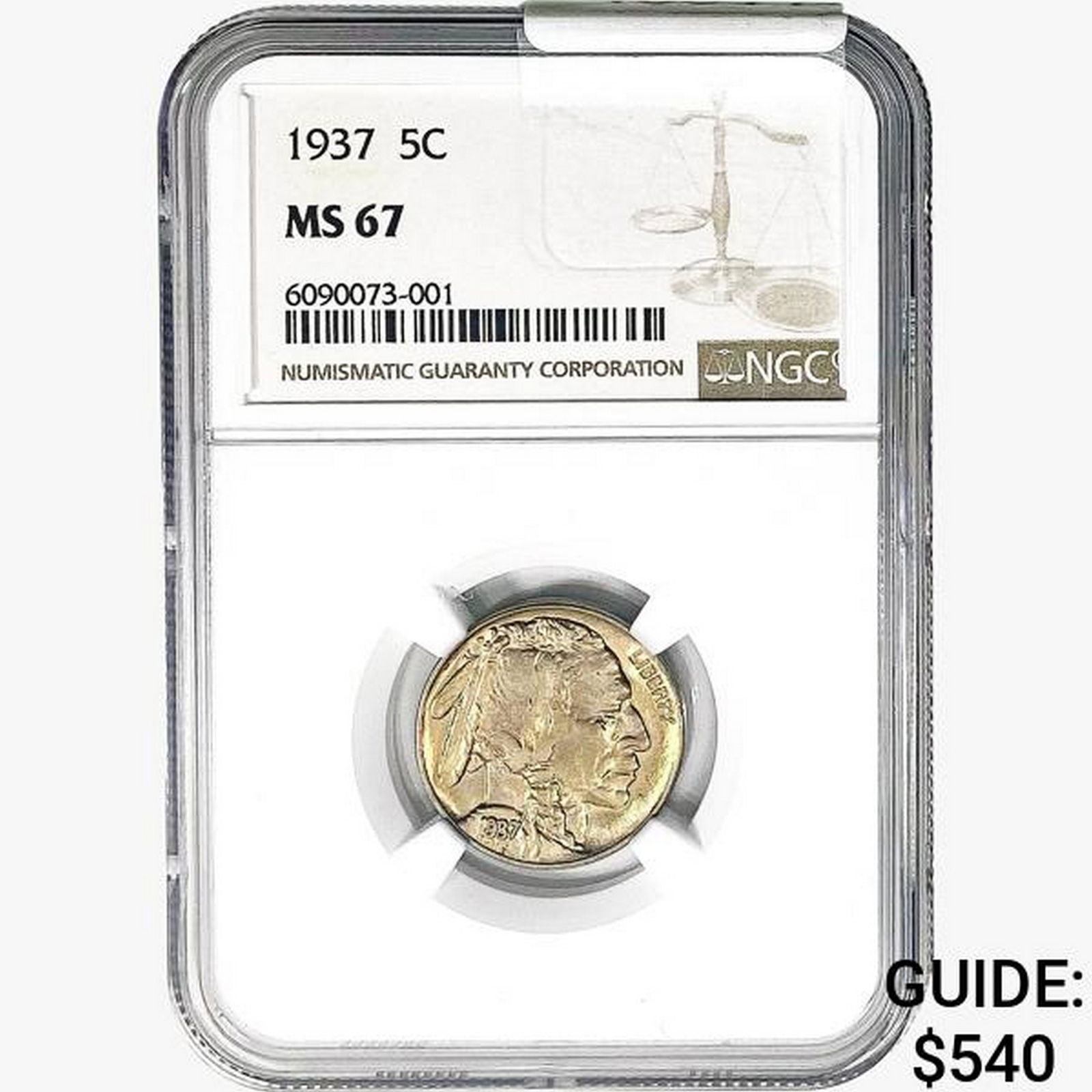 1937 Buffalo Nickel NGC MS67 (1 of 2)