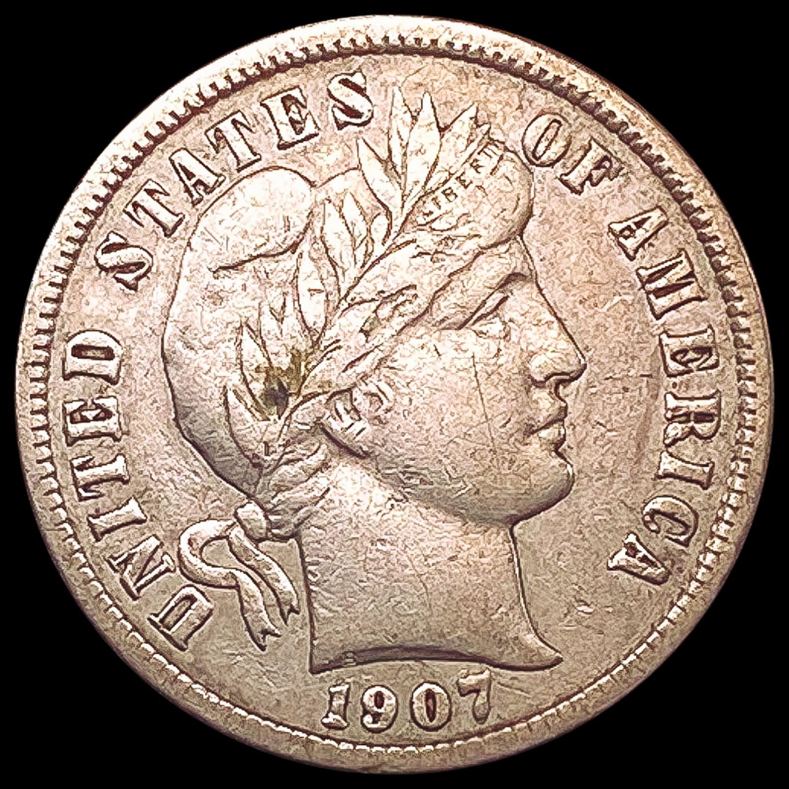 1907-S Barber Dime CLOSELY UNCIRCULATED (1 of 2)