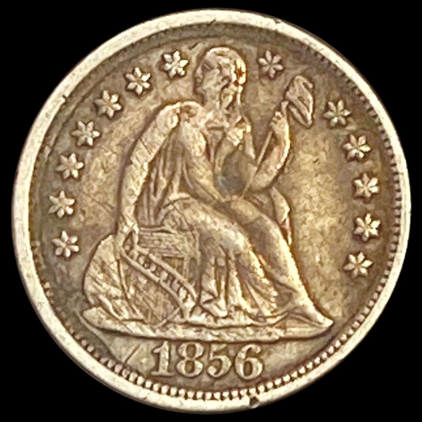 1856 Seated Liberty Dime CLOSELY UNCIRCULATED (1 of 2)