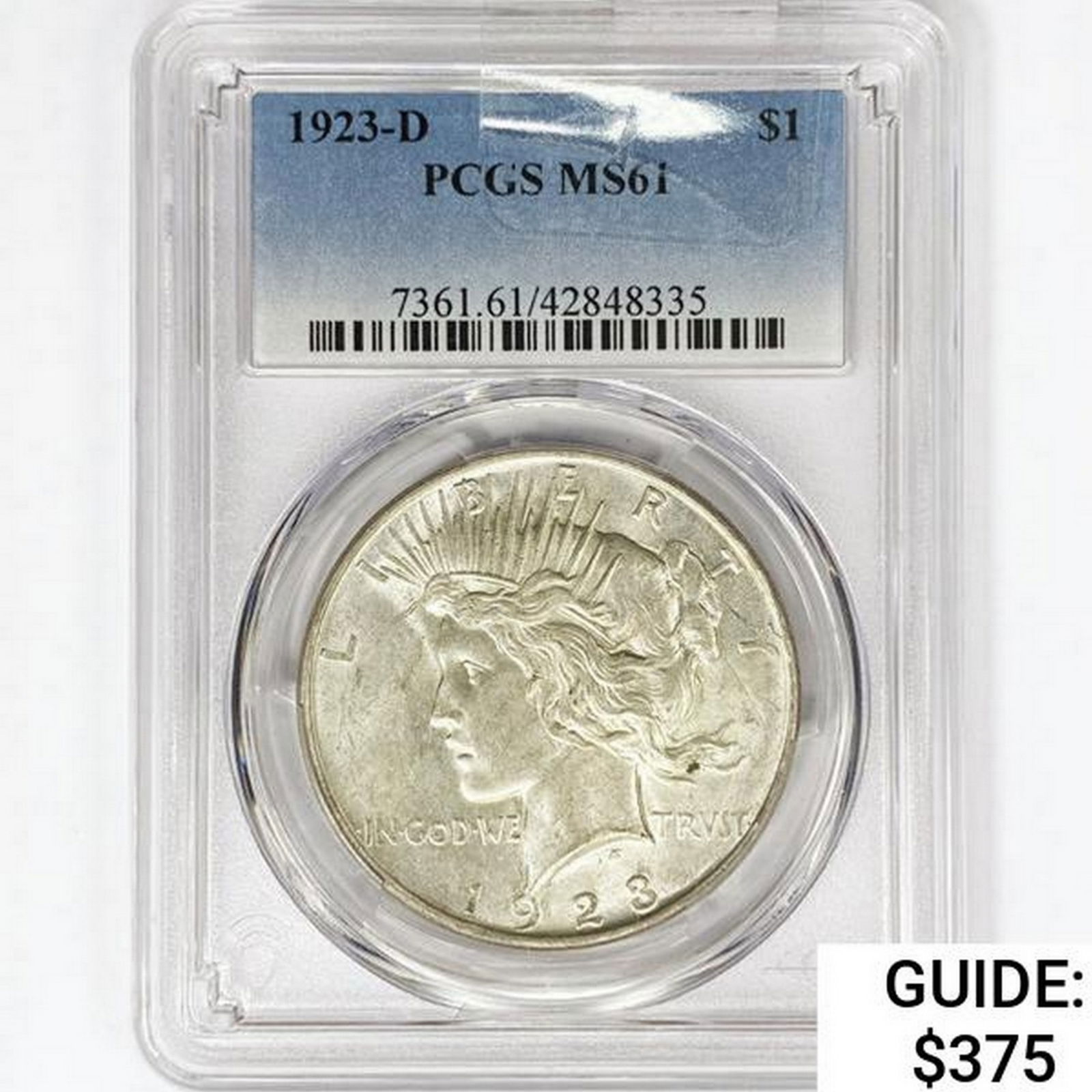 1923-D Silver Peace Dollar PCGS MS61 (1 of 2)