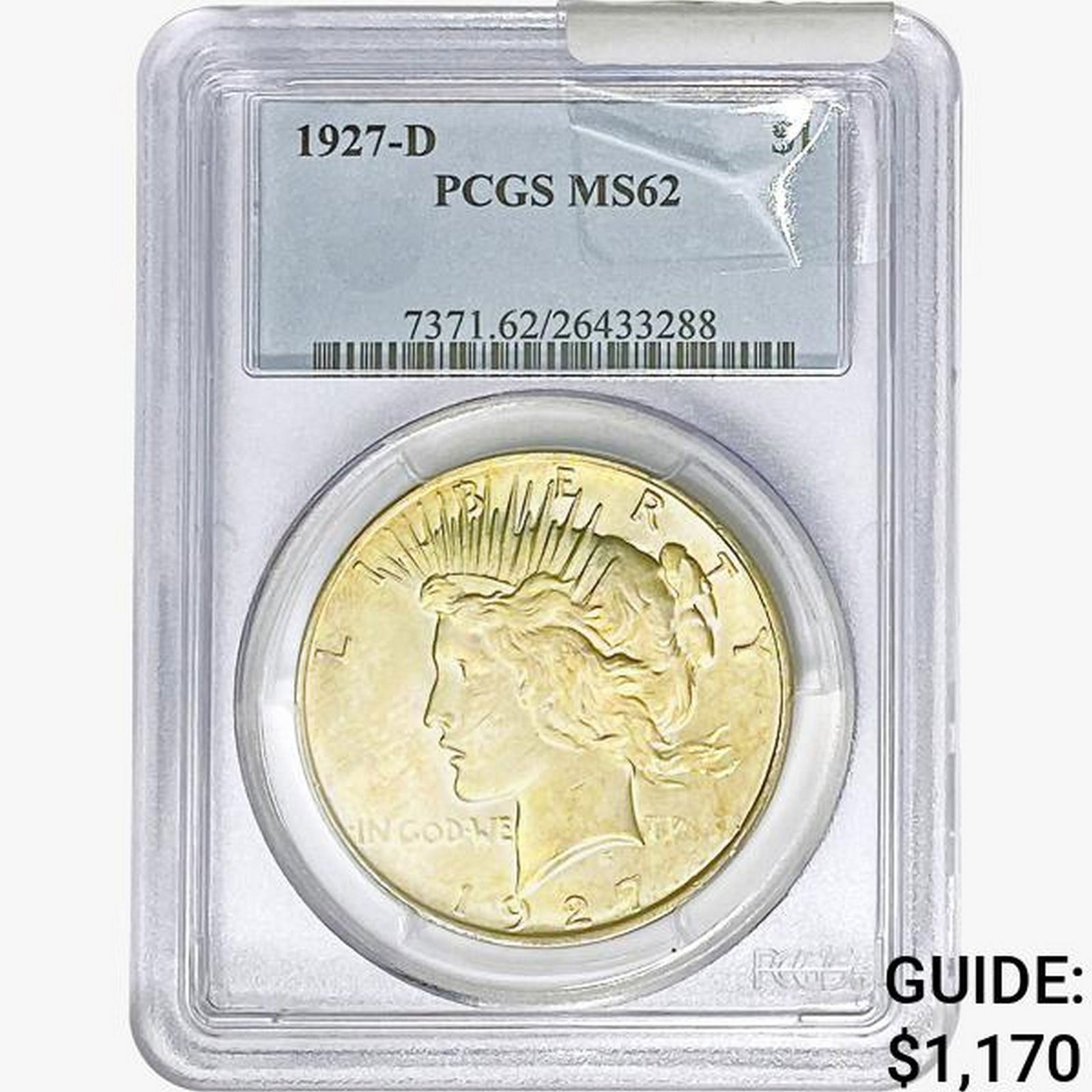 1927-D Silver Peace Dollar PCGS MS62 (1 of 2)