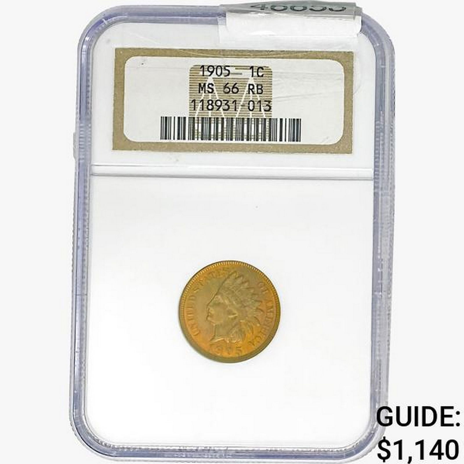 1905 Indian Head Cent NGC MS66 RB (1 of 2)