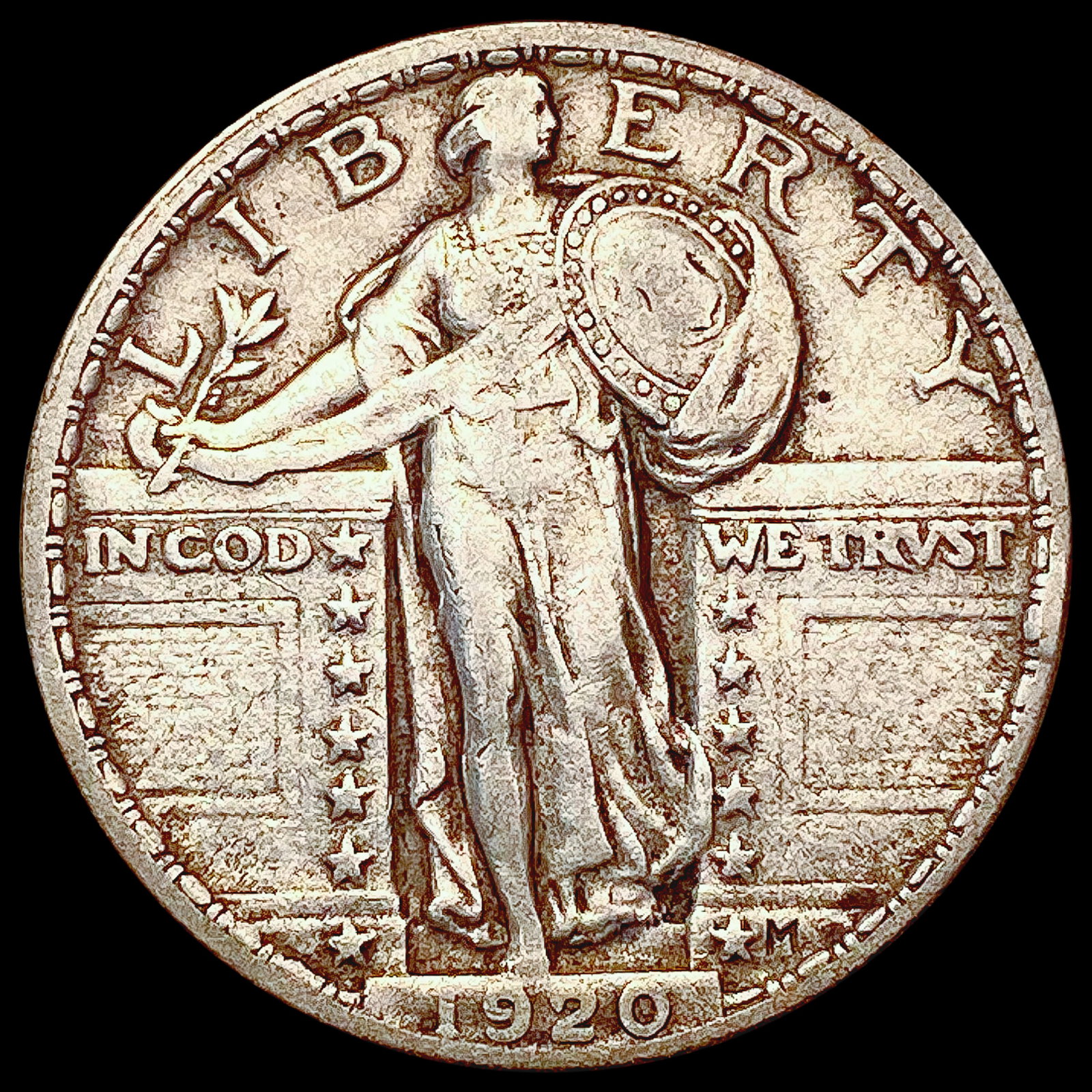 1920 Standing Liberty Quarter LIGHTLY CIRCULATED: 1920 Standing Liberty Quarter LIGHTLY CIRCULATED