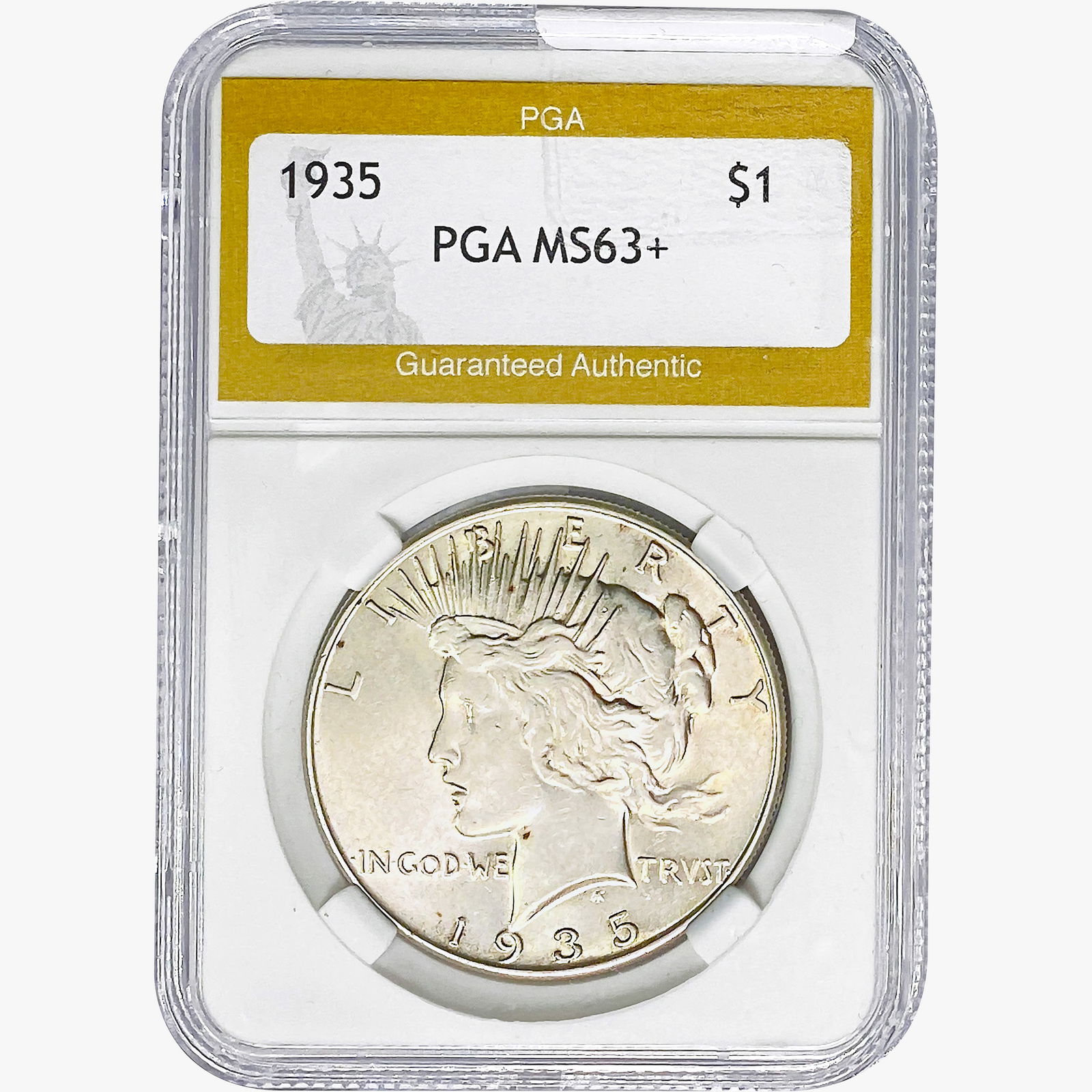 1935 Silver Peace Dollar PGA MS63+ (1 of 2)