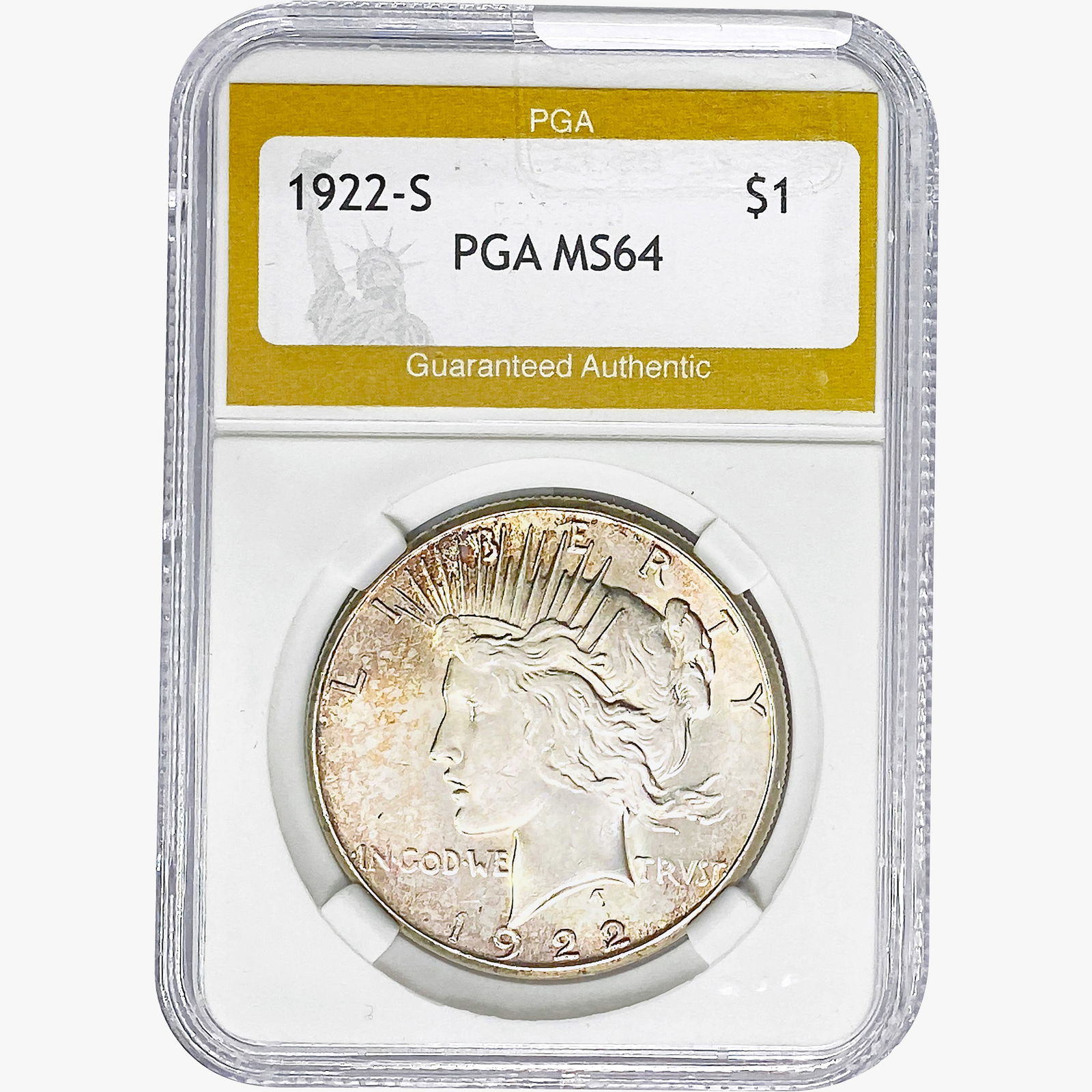1922-S Silver Peace Dollar PGA MS64 (1 of 2)